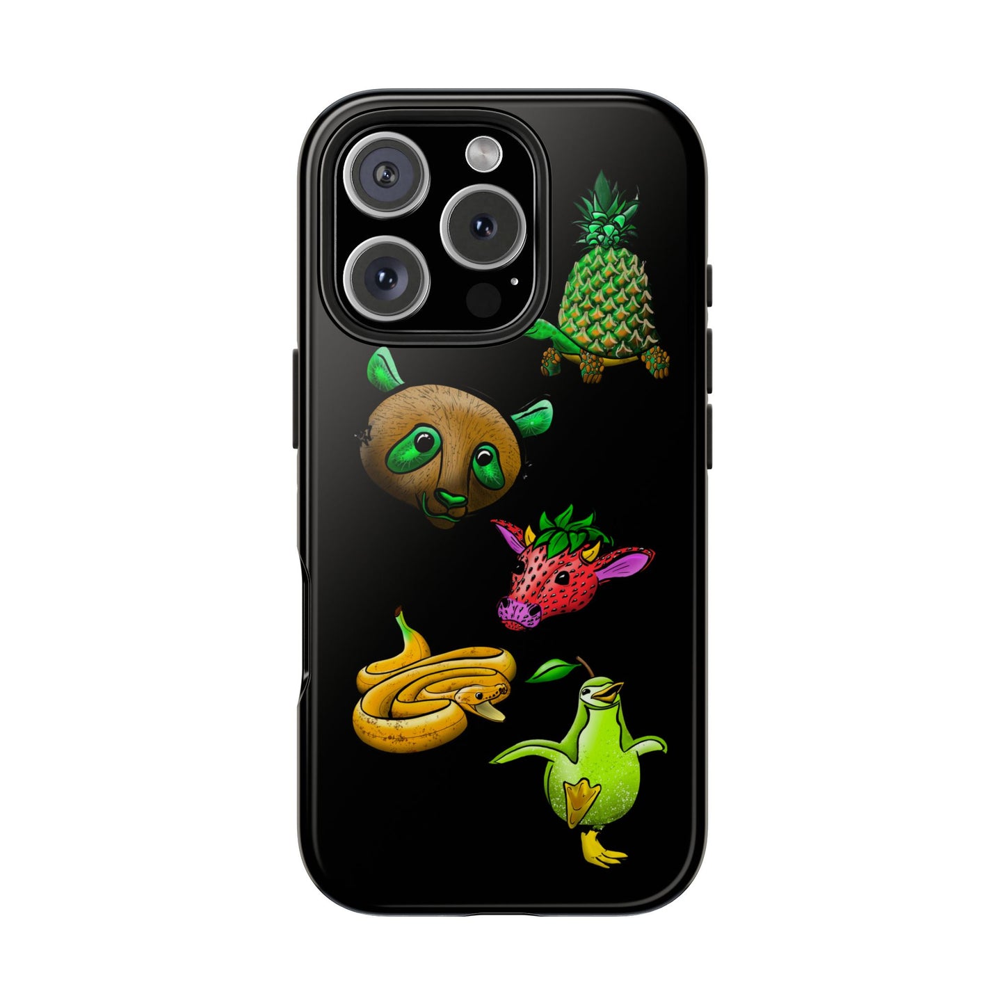 Colorful Animal Design Tough Phone Case - Unique Protection for Wildlife Lovers