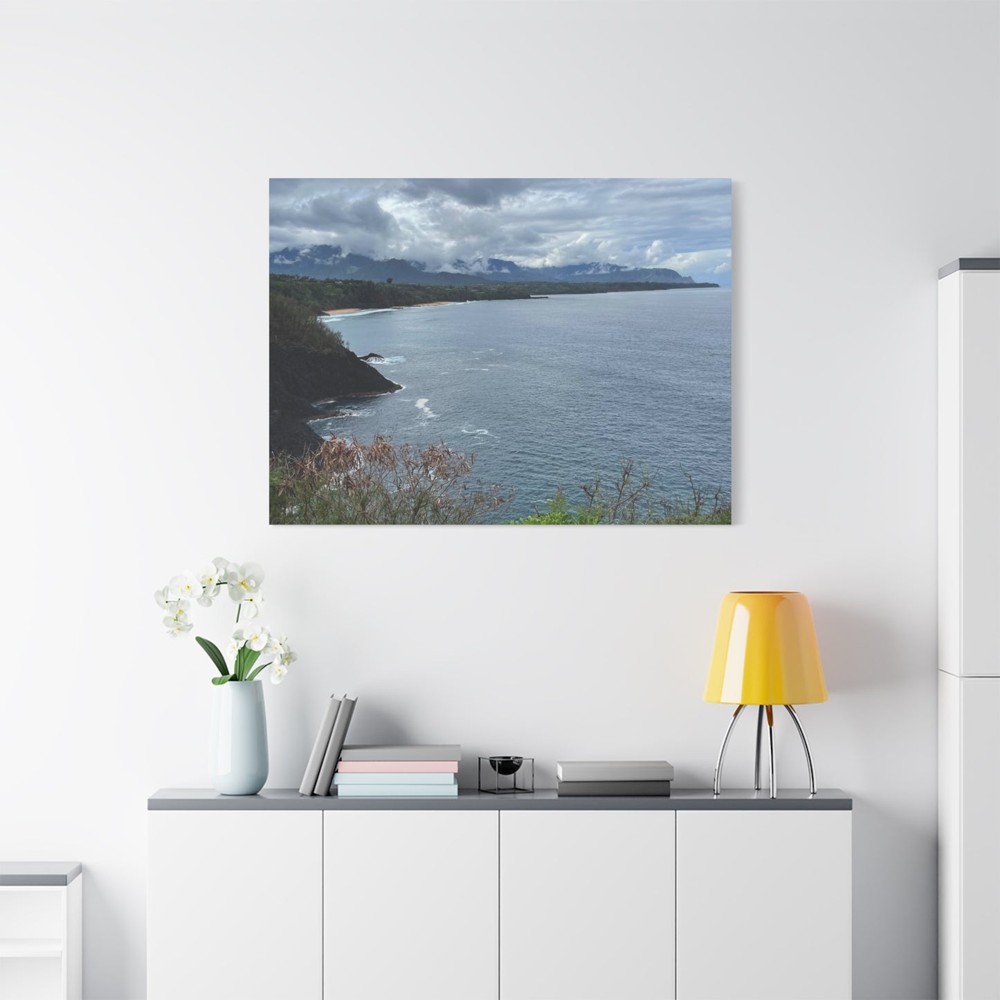 Coastal Landscape Canvas Wall Art - Tranquil Ocean View