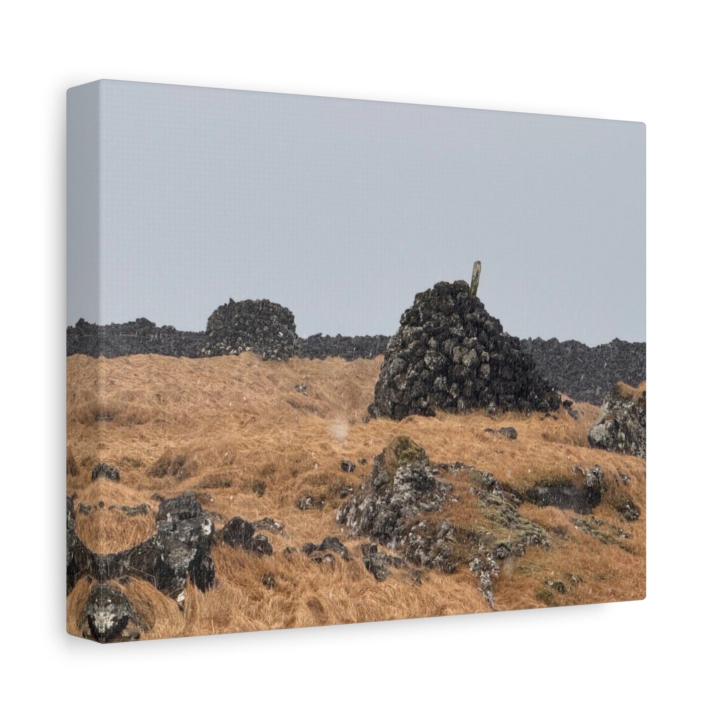 Nature-Inspired Stretched Canvas Art - Tranquil Rock Formation