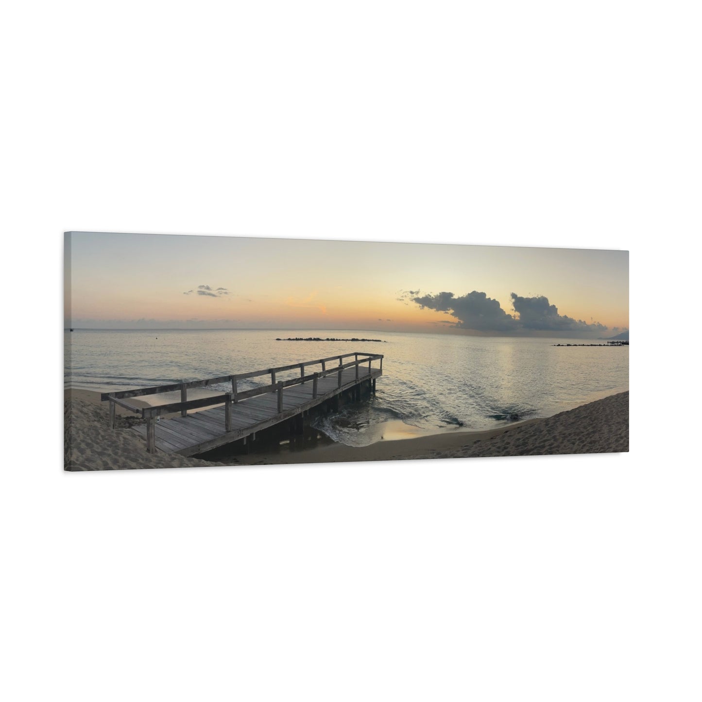 Serene Beach Sunset Canvas Wall Art
