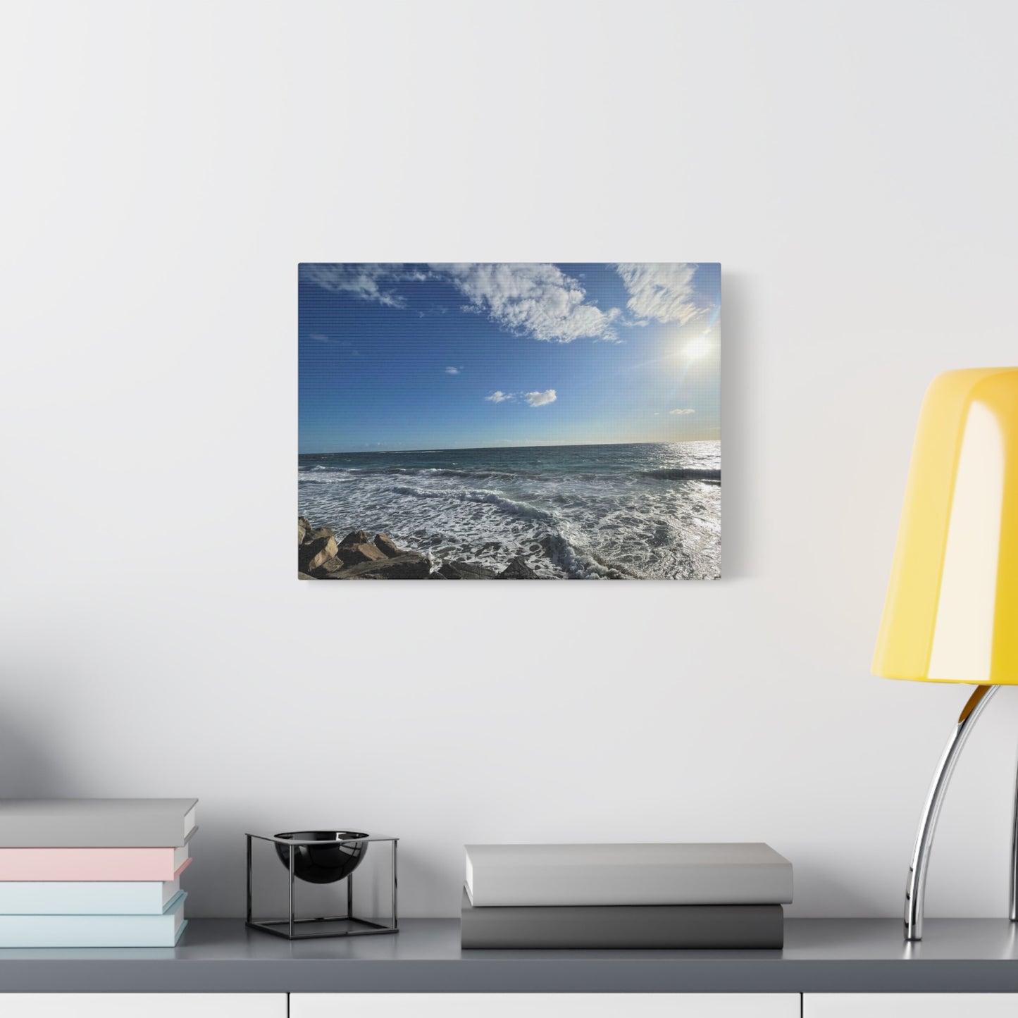 Ocean Waves Stretched Canvas Art - Serene Coastal Home Decor