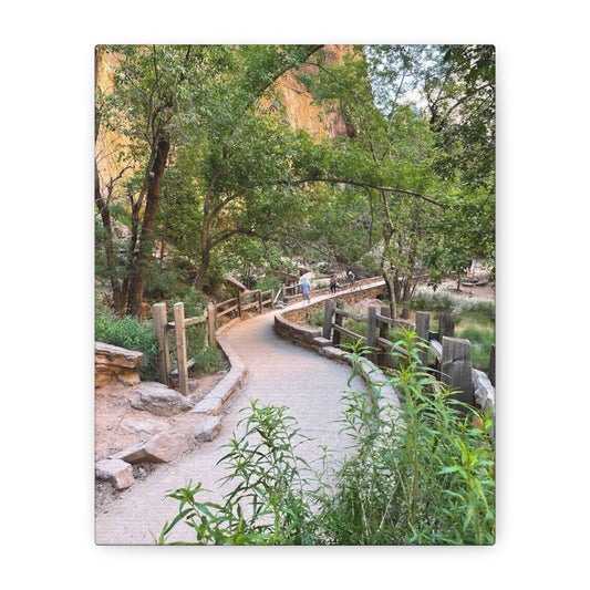 Nature Path Matte Canvas Wall Art - Scenic Landscape Decor