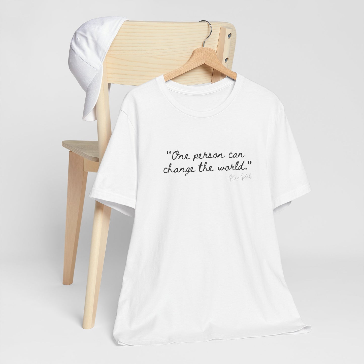 Rosa Parks Inspirational Quote Tee - "One Person Can Change The World" Unisex Jersey Short Sleeve Shirt