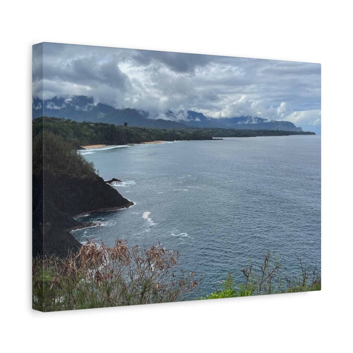 Coastal Landscape Canvas Wall Art - Tranquil Ocean View