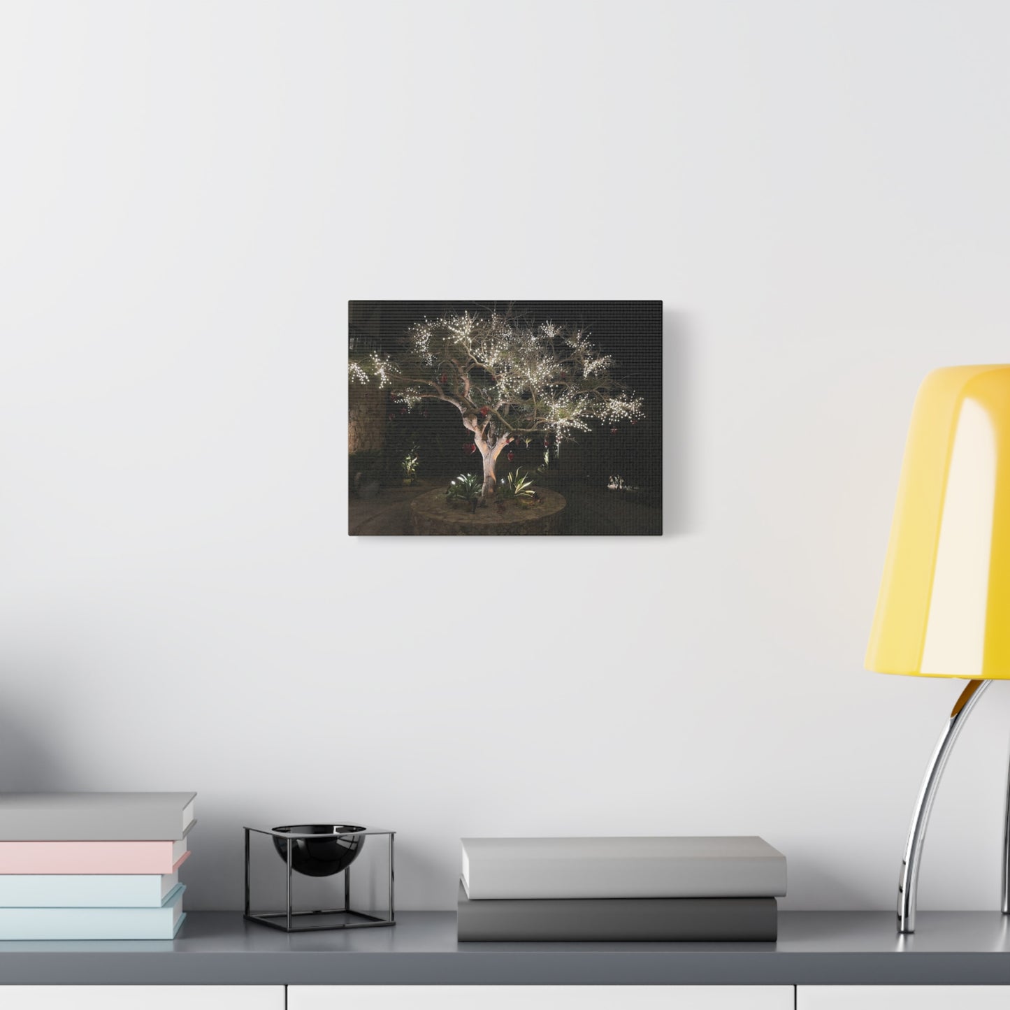 Holiday Canvas Art: Illuminated Tree Wall Decor