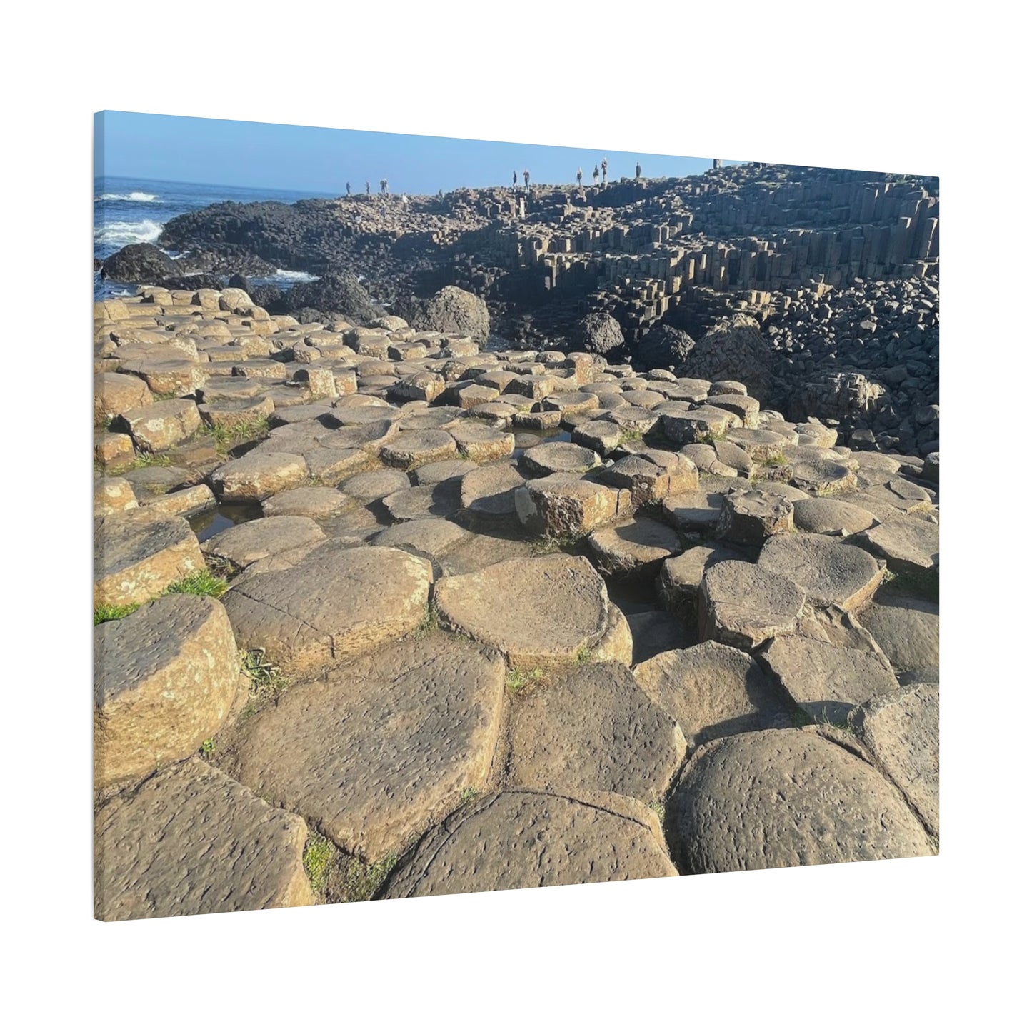 Hexagonal Rock Formation Matte Canvas Wall Art Basalt Columns Ireland