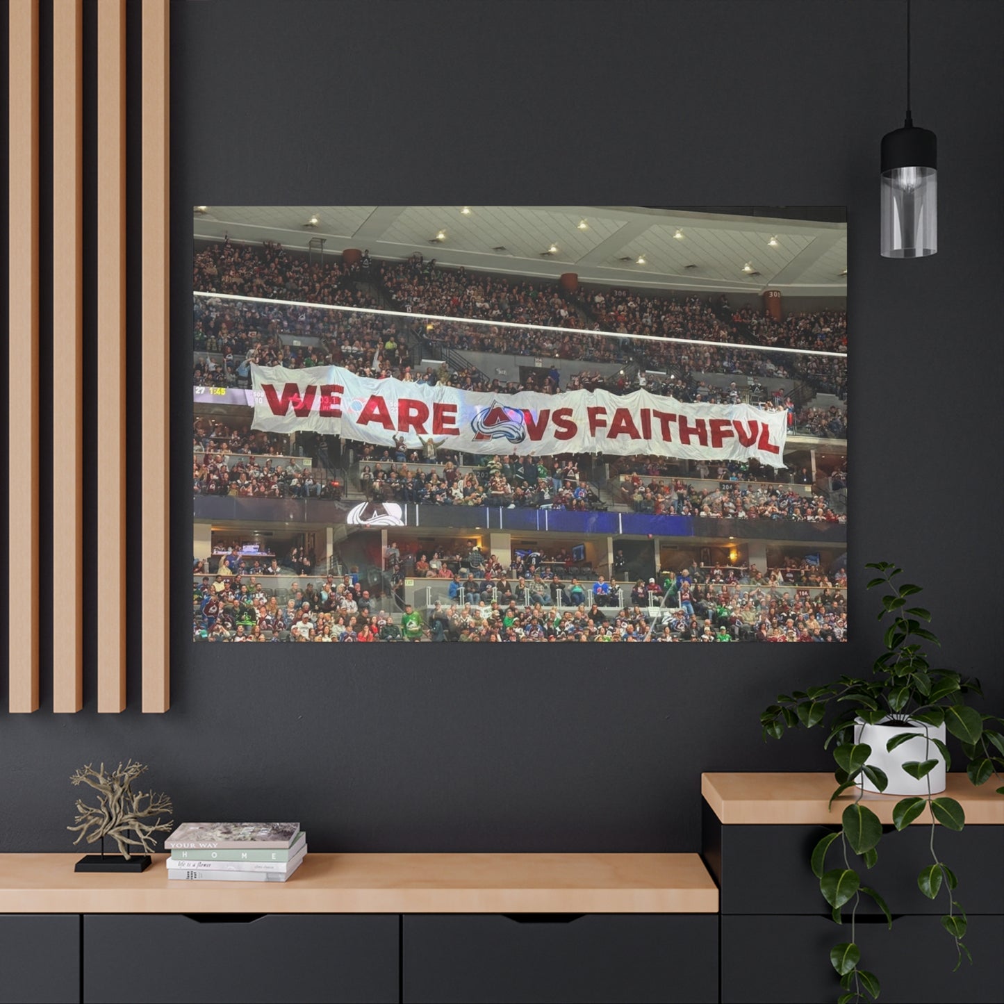 Stretched Canvas Wall Art - "We Are vs Faithful" - Colorado Avalanche - Ball Arena
