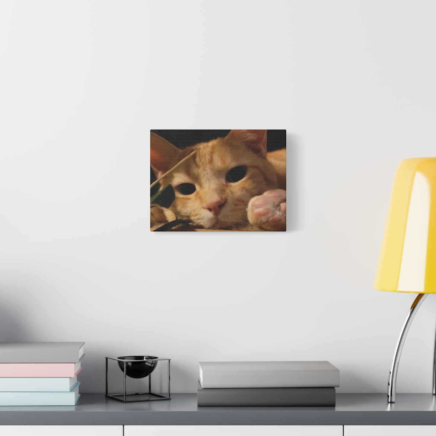 Cozy Cat Canvas Art - Stretched Matte Print for Cat Lovers
