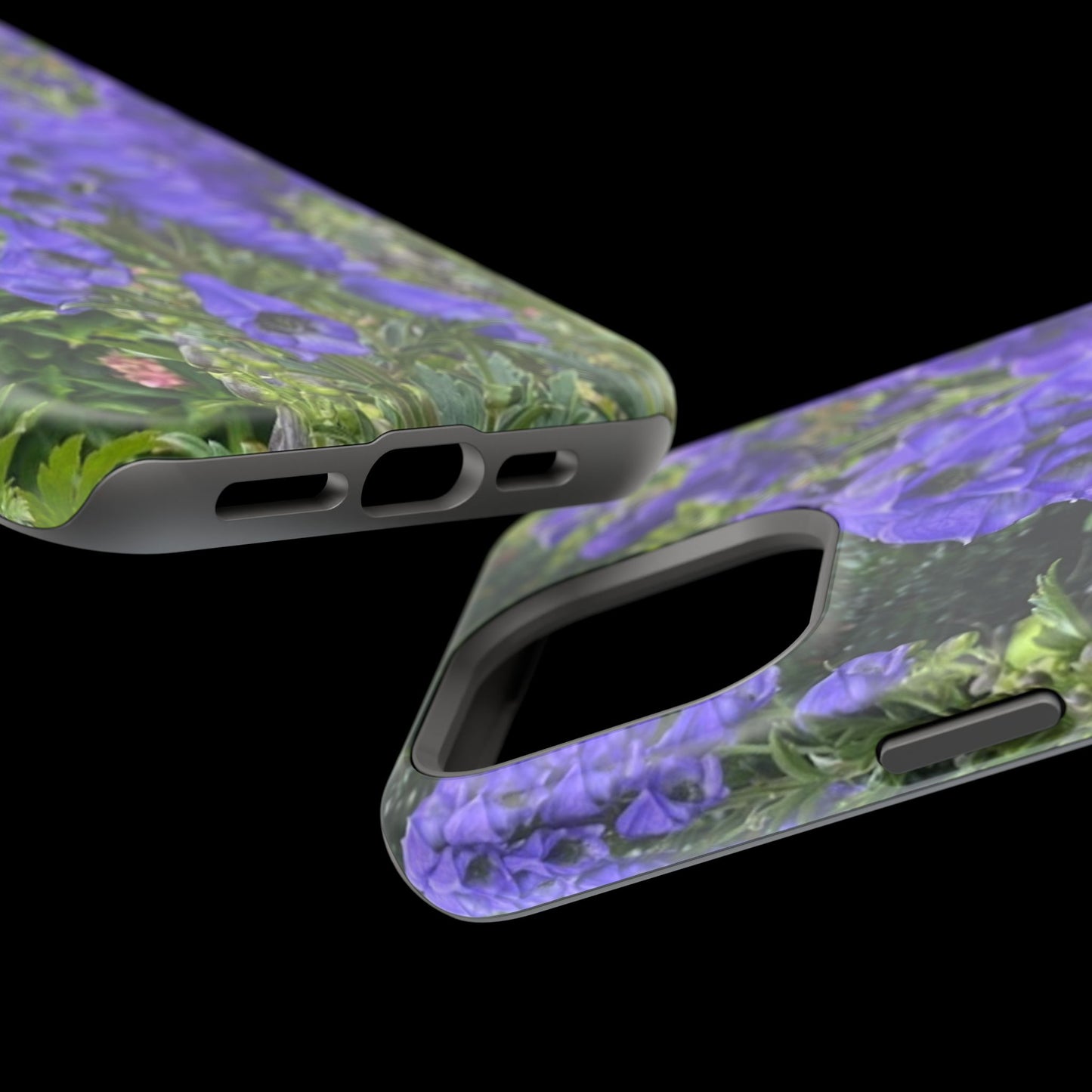 Floral Magnetic Tough Case - Vibrant Purple Flower Design for Resilience and Style