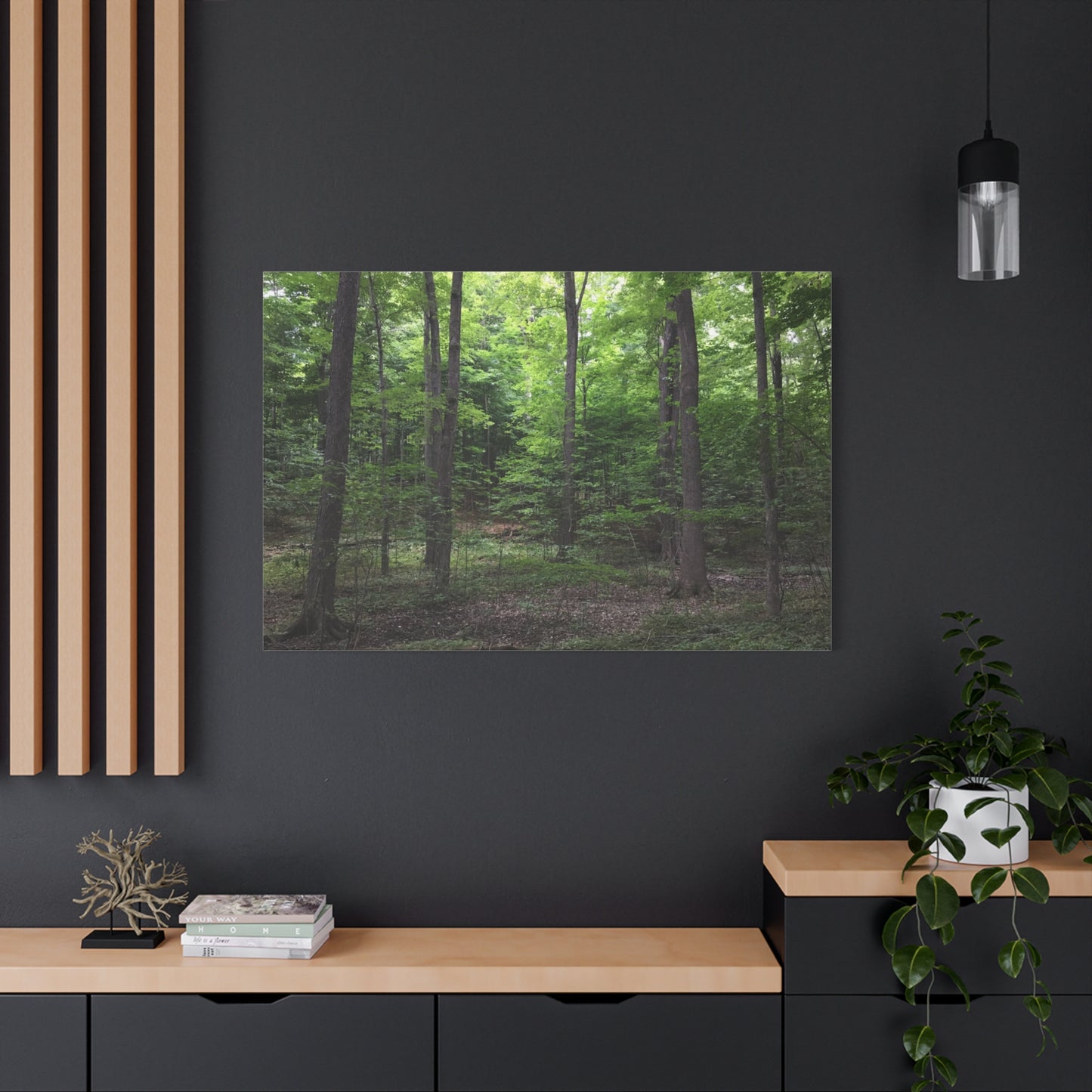 Serene Forest Canvas Art - Stretched Wall Décor for Natural Ambiance Sacred Grove