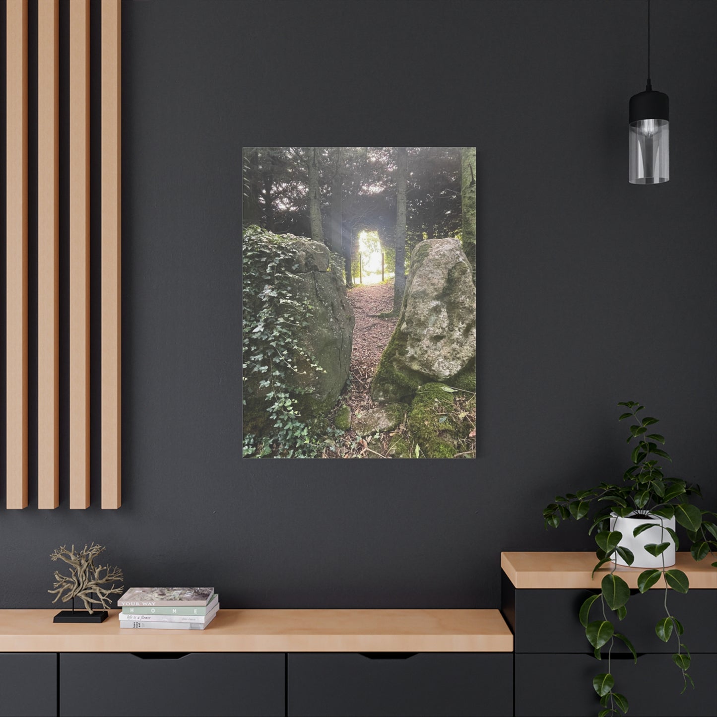 Serene Nature Wall Art Canvas – Tranquil Forest Scene for Home Decor