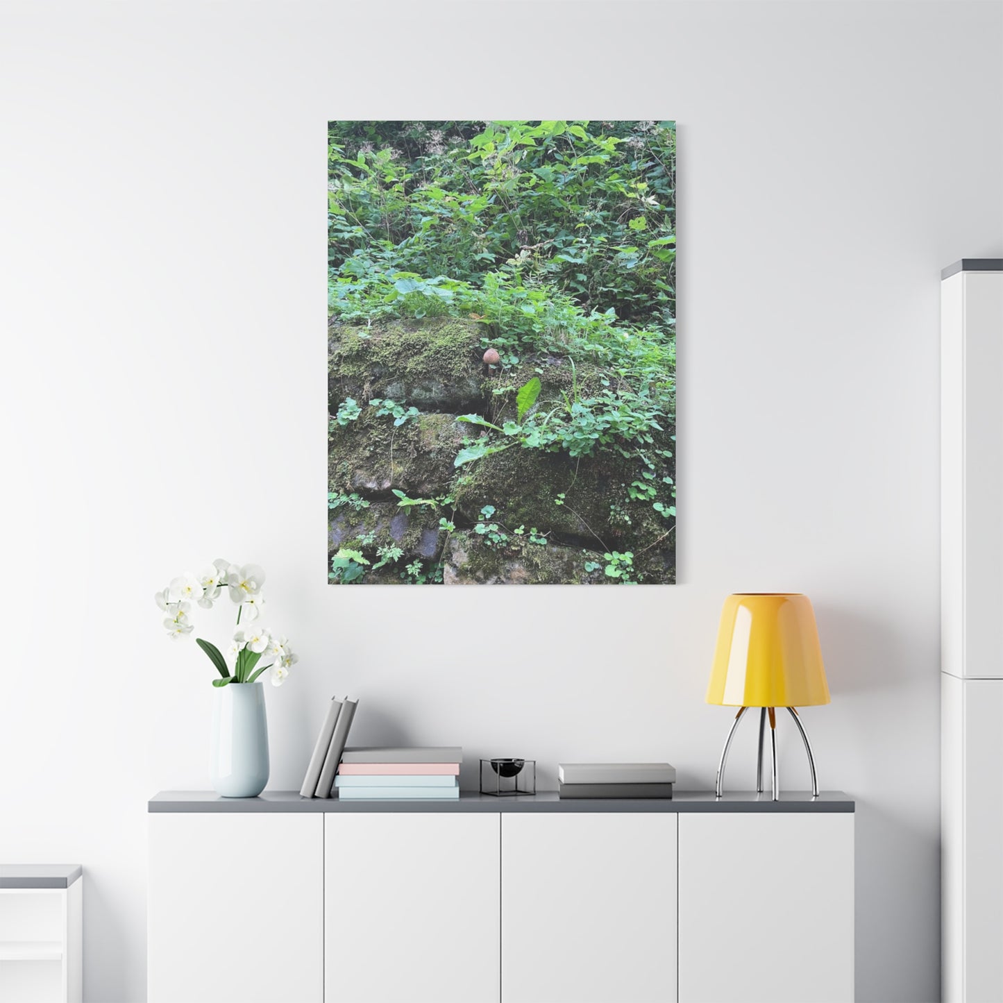 Nature-Inspired Stretched Canvas Print - Rustic Greenery Art for Home Décor