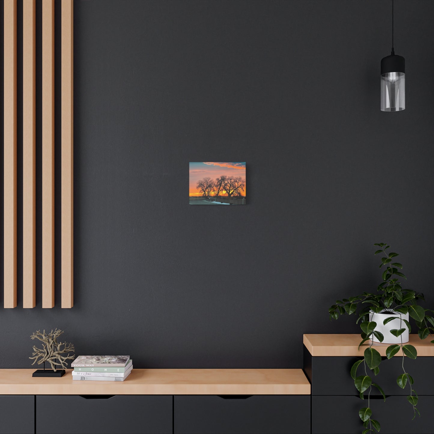 Serene Sunrise Matte Canvas Wall Art – 1.25" Stretched Landscape