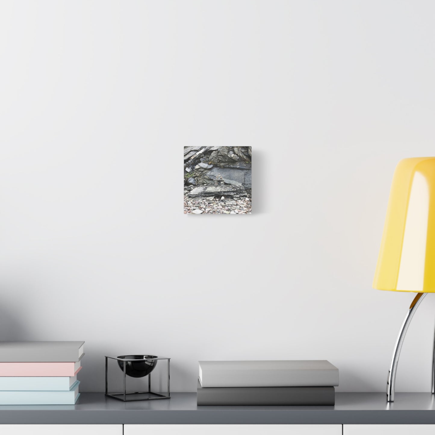 Nature-Inspired Stretched Canvas Art - Tranquil Rock Tower Design