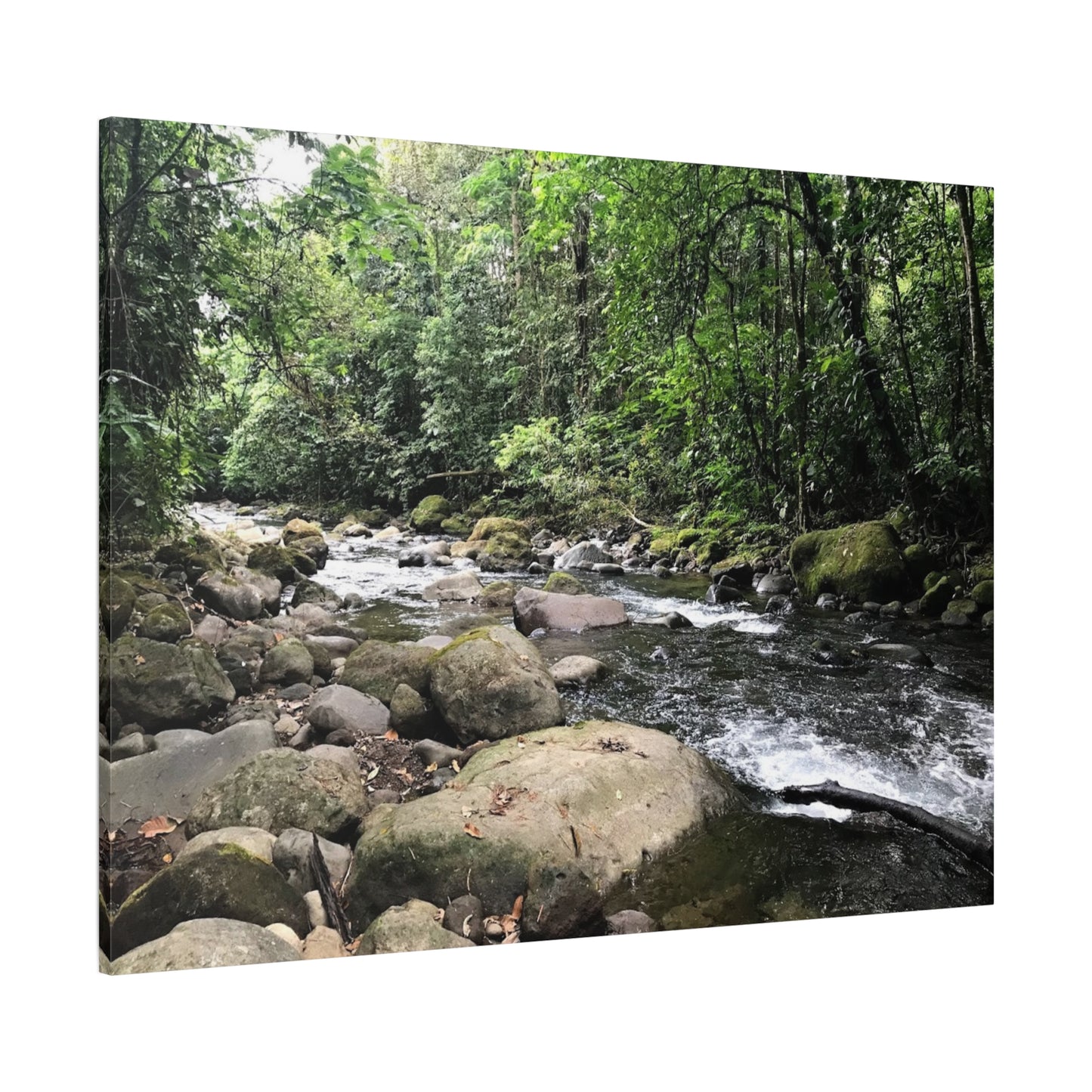 Serene Nature Canvas Wall Art – Tranquil River Landscape, 1.25" Stretched Print