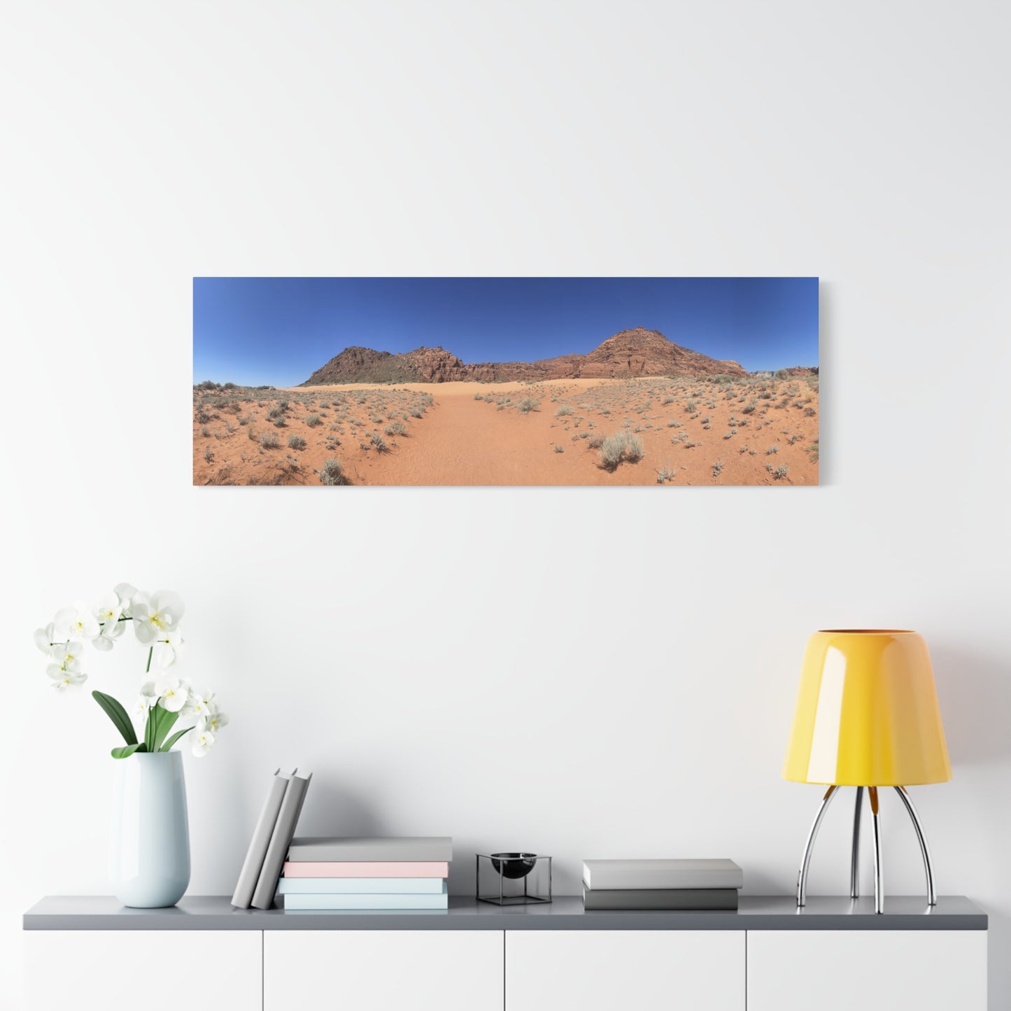 Desert Landscape Canvas Wall Art - Panoramic Modern Decor