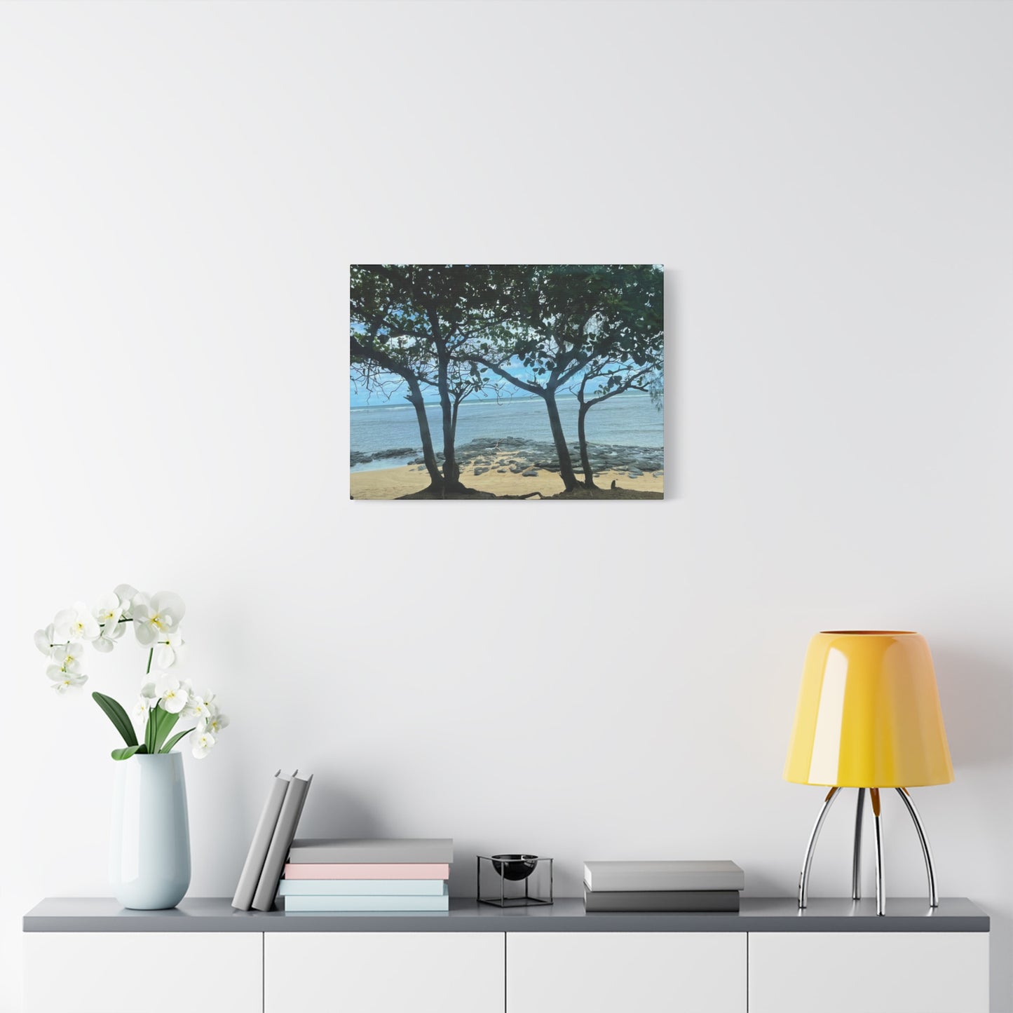 Serene Beach Landscape Canvas Print - Tranquil Coastal Wall Art