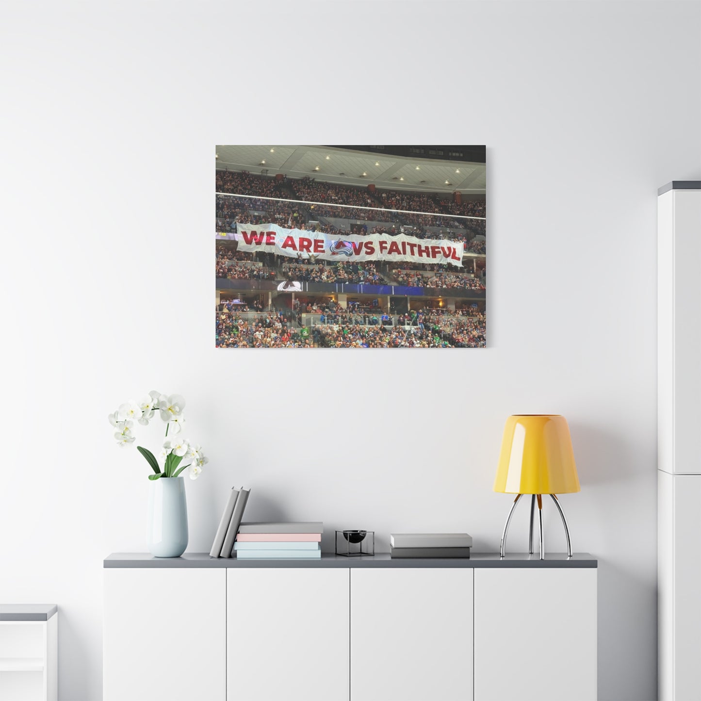 Stretched Canvas Wall Art - "We Are vs Faithful" - Colorado Avalanche - Ball Arena