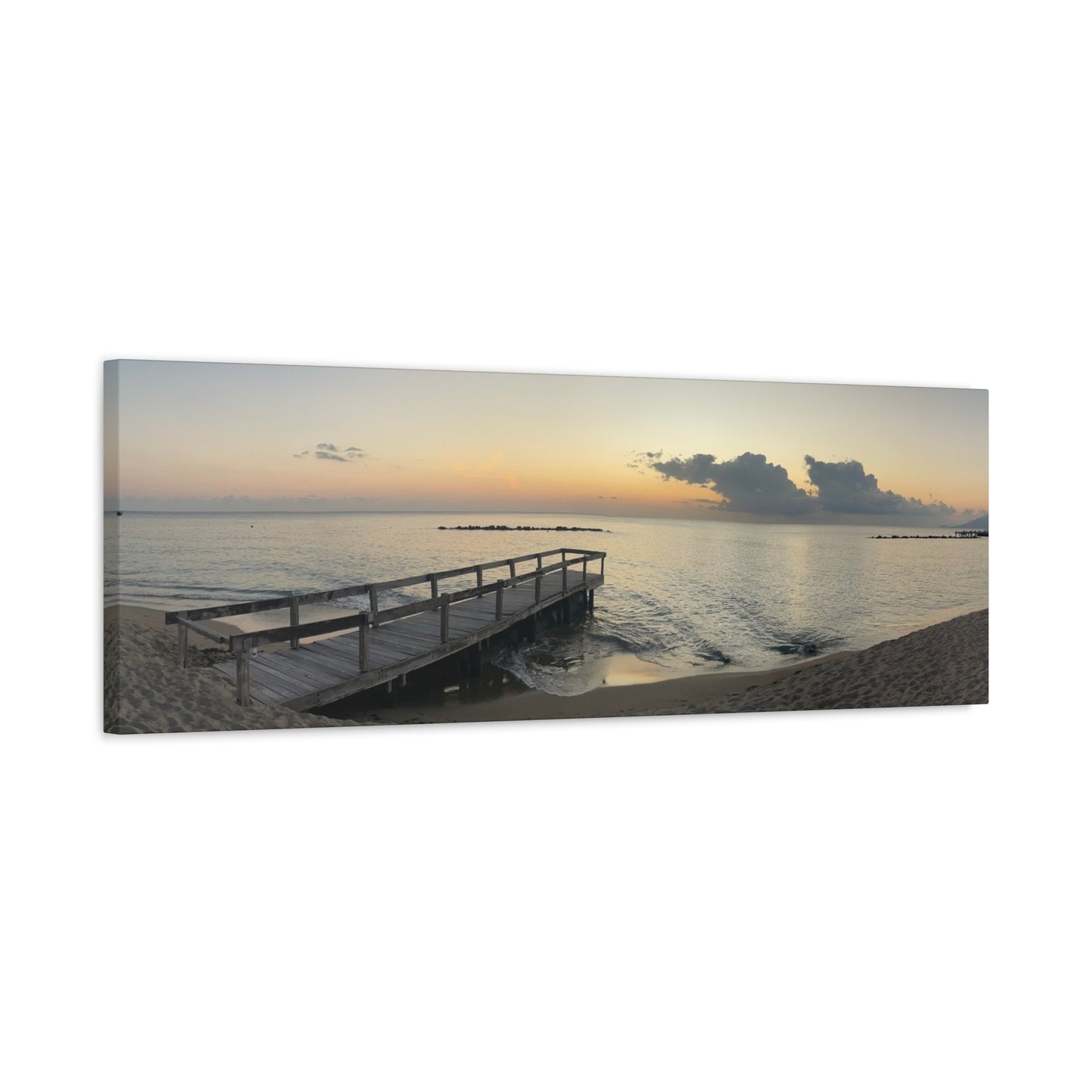 Serene Beach Sunset Canvas Wall Art