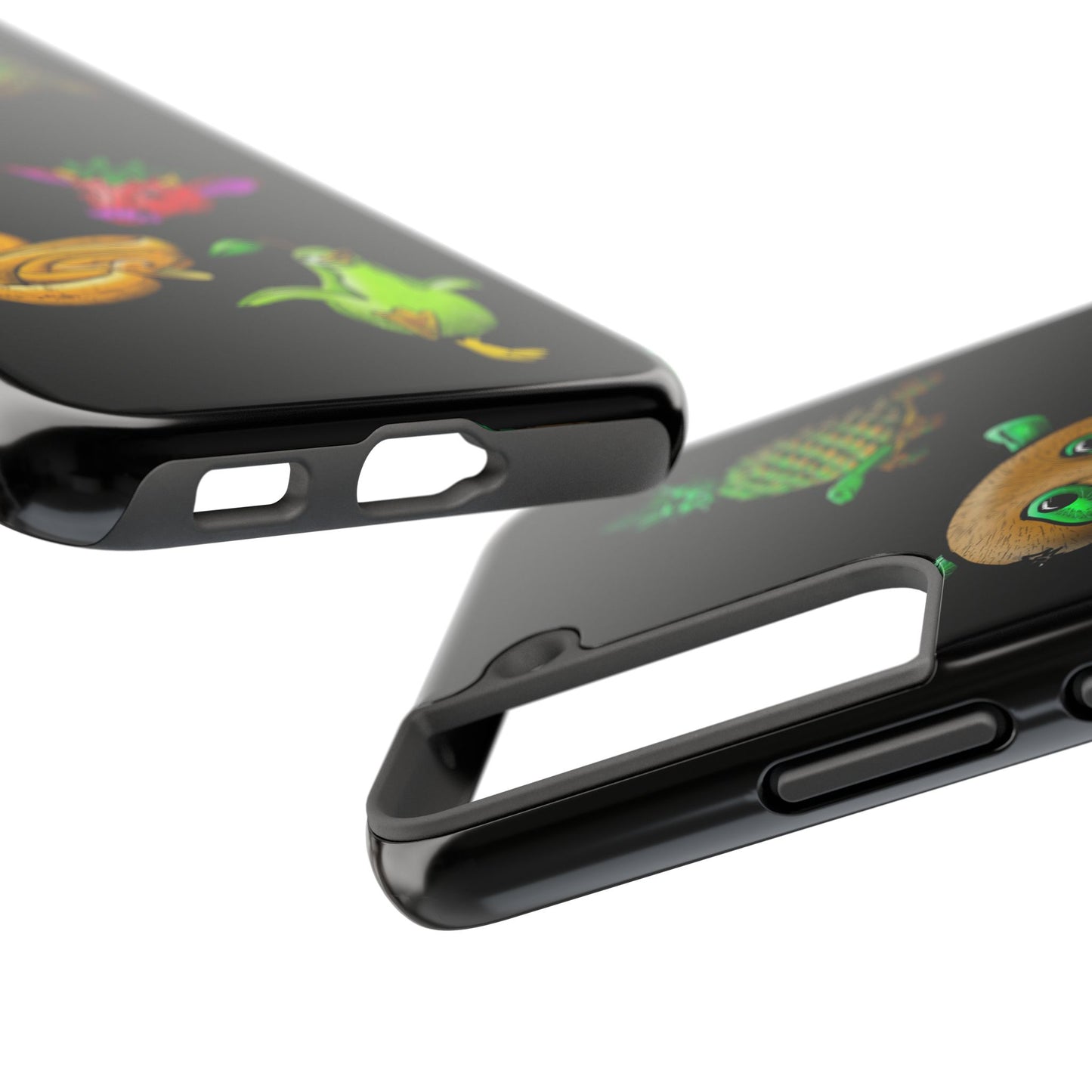 Colorful Animal Design Tough Phone Case - Unique Protection for Wildlife Lovers