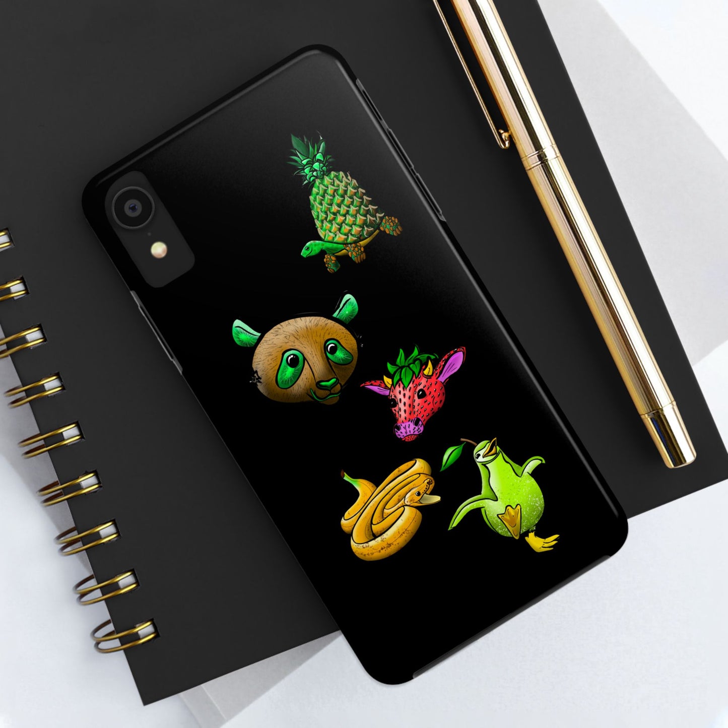 Colorful Animal Design Tough Phone Case - Unique Protection for Wildlife Lovers