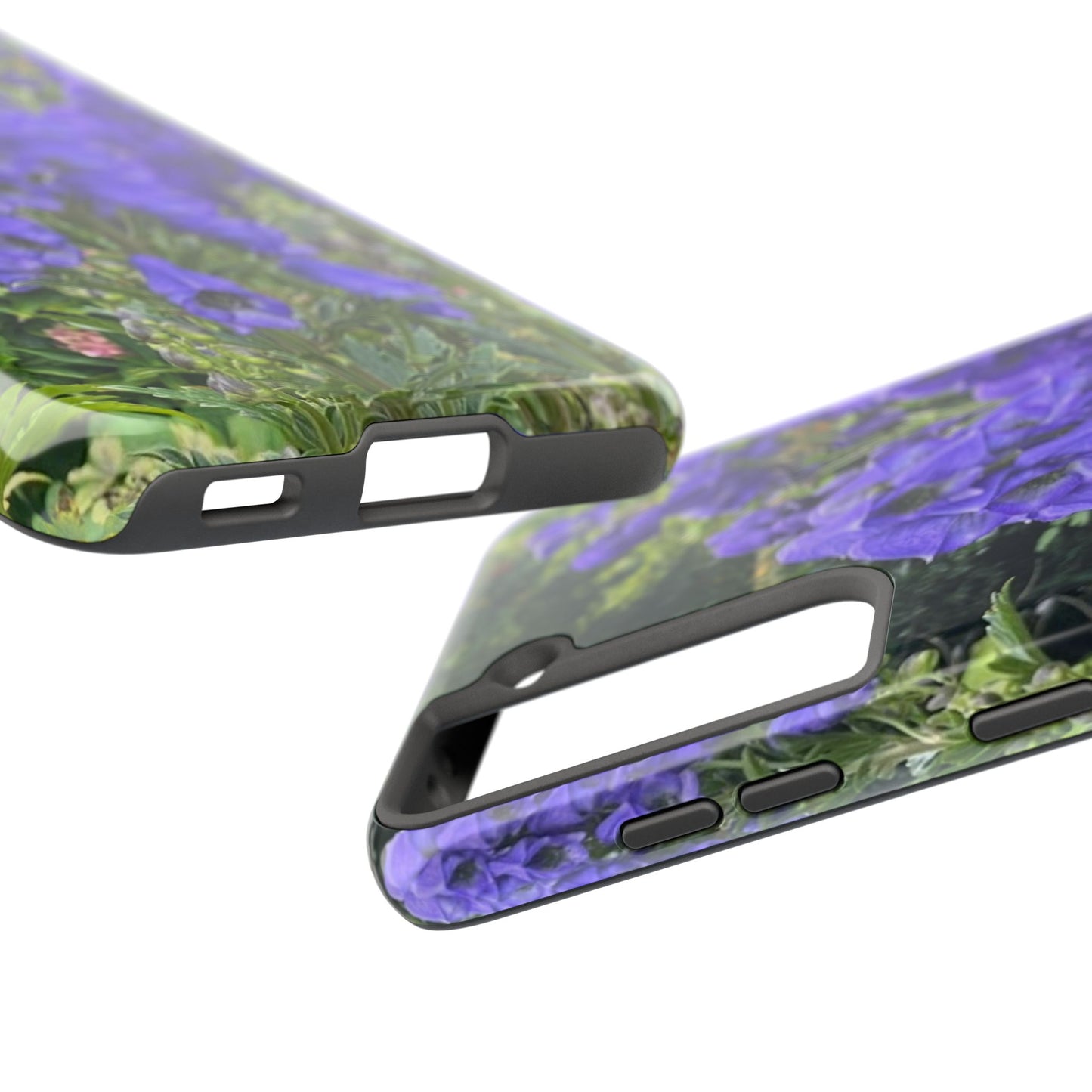 Elegant Floral Tough Phone Case - Purple Aconite Design