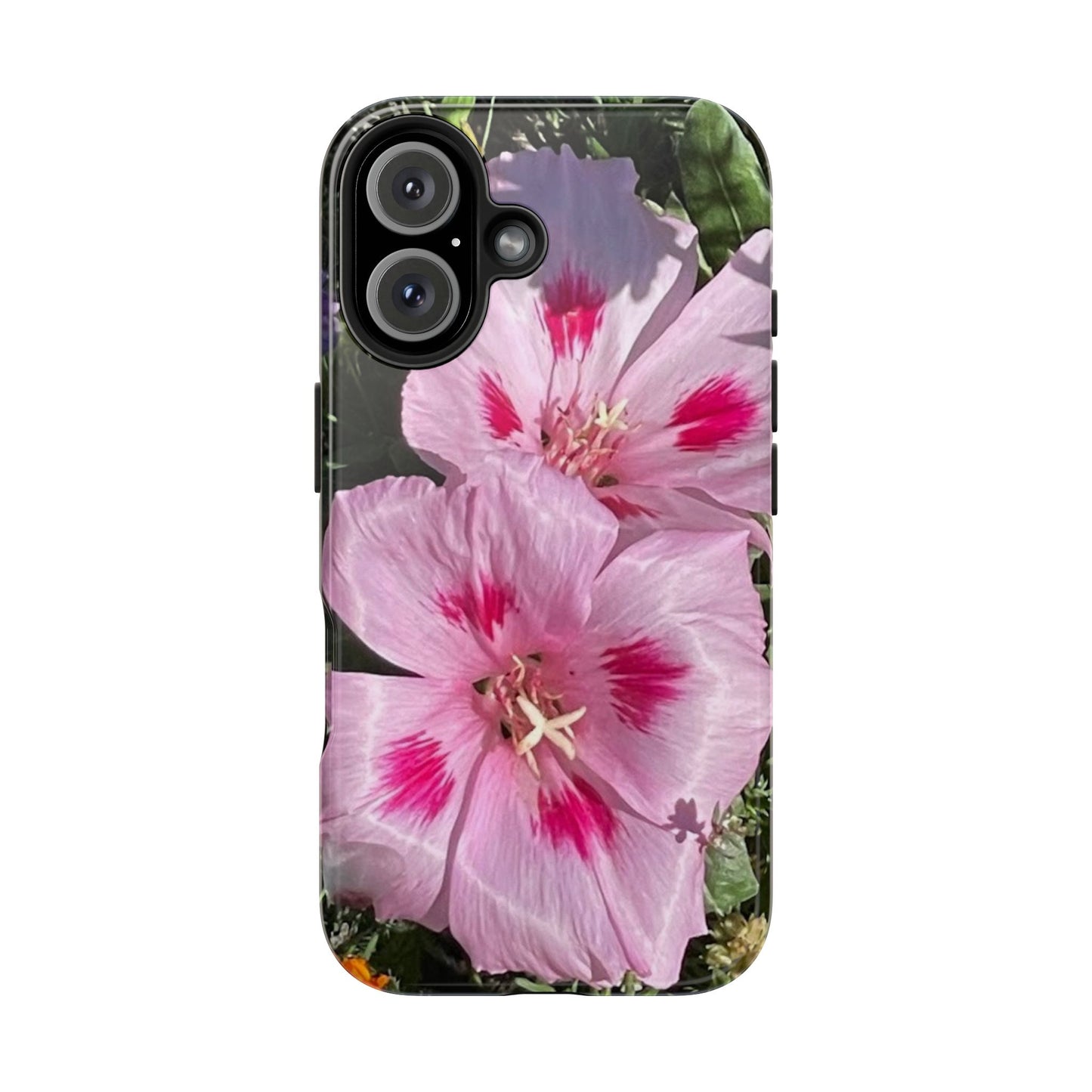 Vibrant Floral Tough Phone Case - Durable Protection with Stunning Pink Flowers