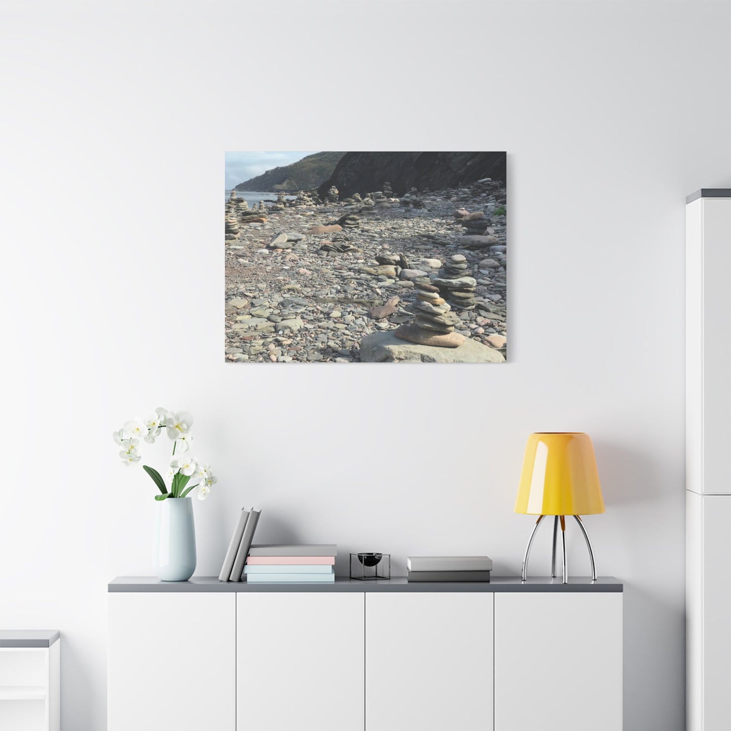 Peaceful Rock Stack Art Canvas - Nature-Inspired Wall Decor