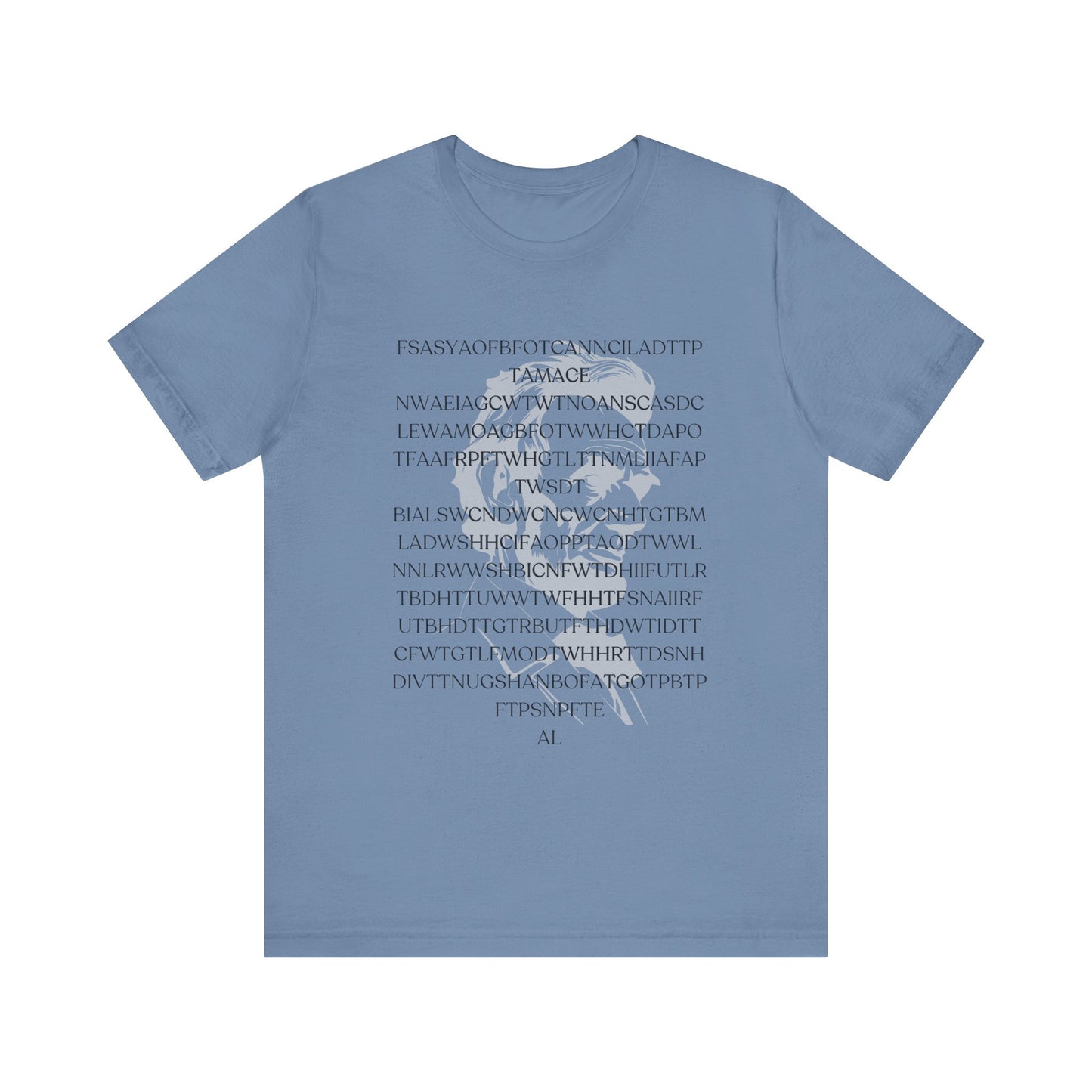 Lincoln's Gettysburg Address Unisex Jersey Short Sleeve Tee with Text Design