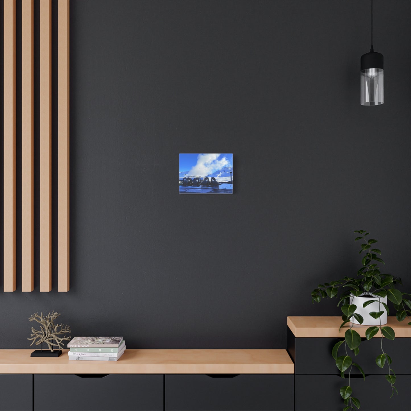 Industrial Landscape Canvas Print - 1.25" Stretched Art Iceland Hydroelectric plant