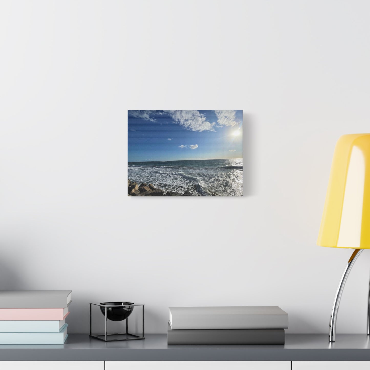 Ocean Waves Stretched Canvas Art - Serene Coastal Home Decor