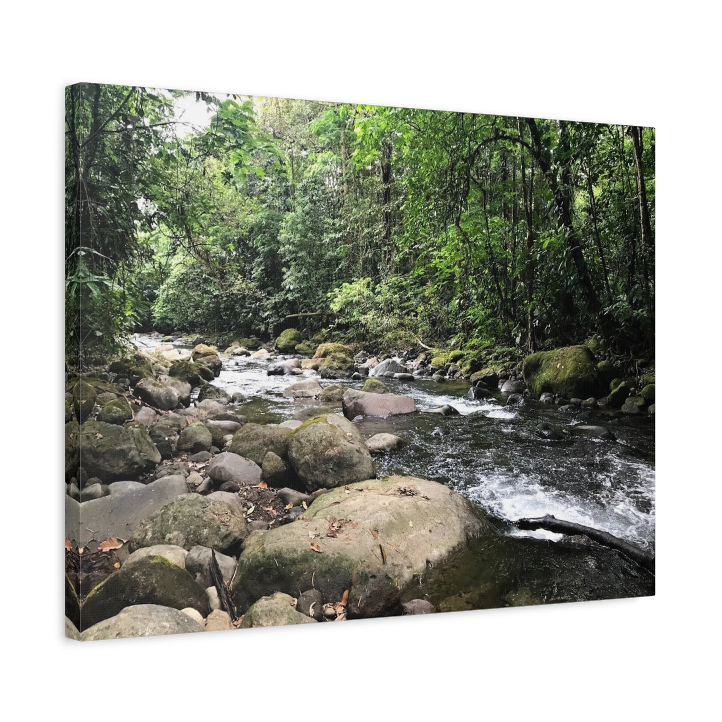 Serene Nature Canvas Wall Art – Tranquil River Landscape, 1.25" Stretched Print