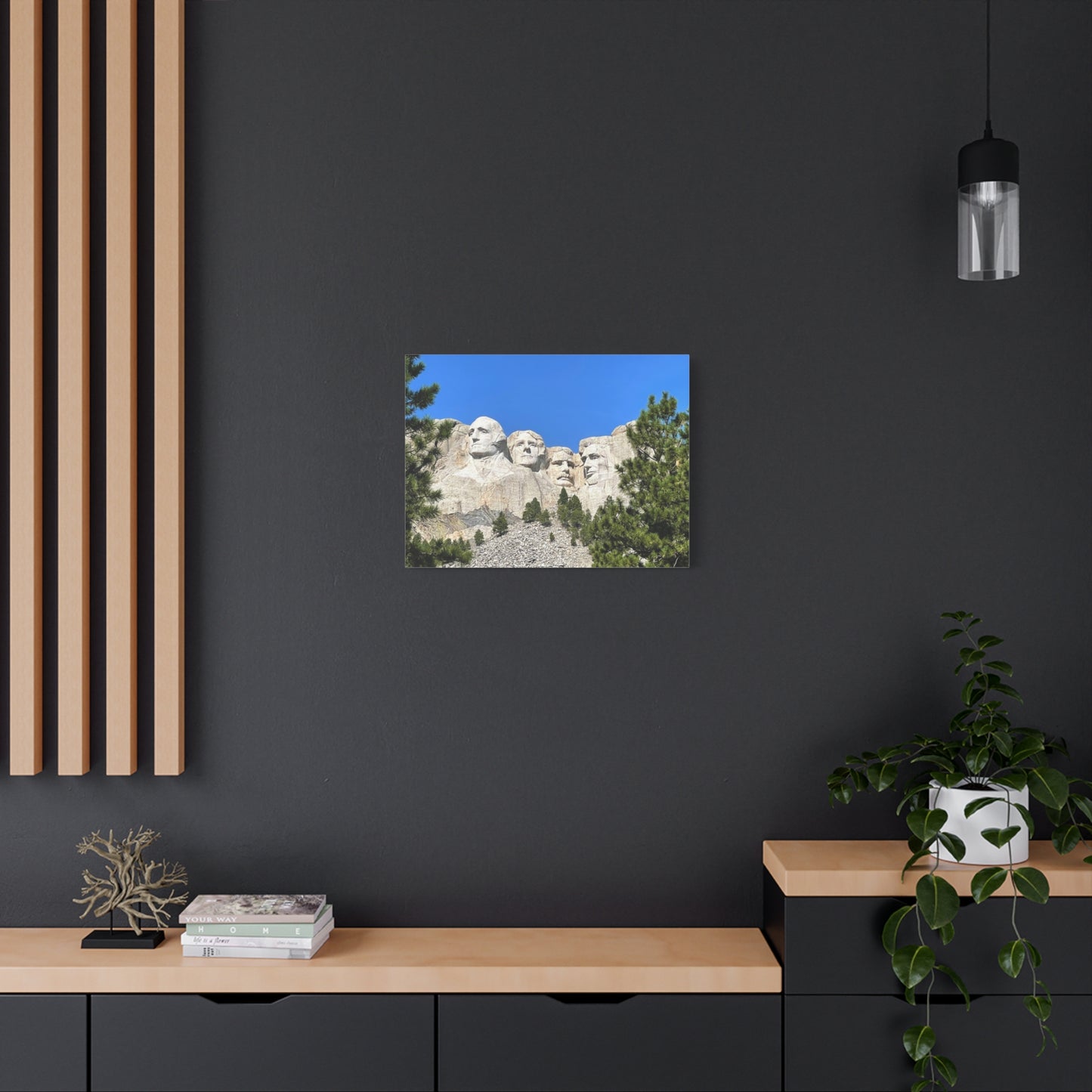 Rustic Mount Rushmore Canvas Art - Stretched Wall Decor