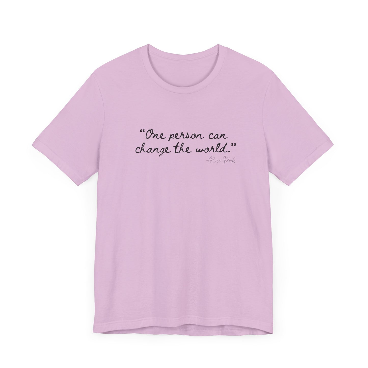 Rosa Parks Inspirational Quote Tee - "One Person Can Change The World" Unisex Jersey Short Sleeve Shirt