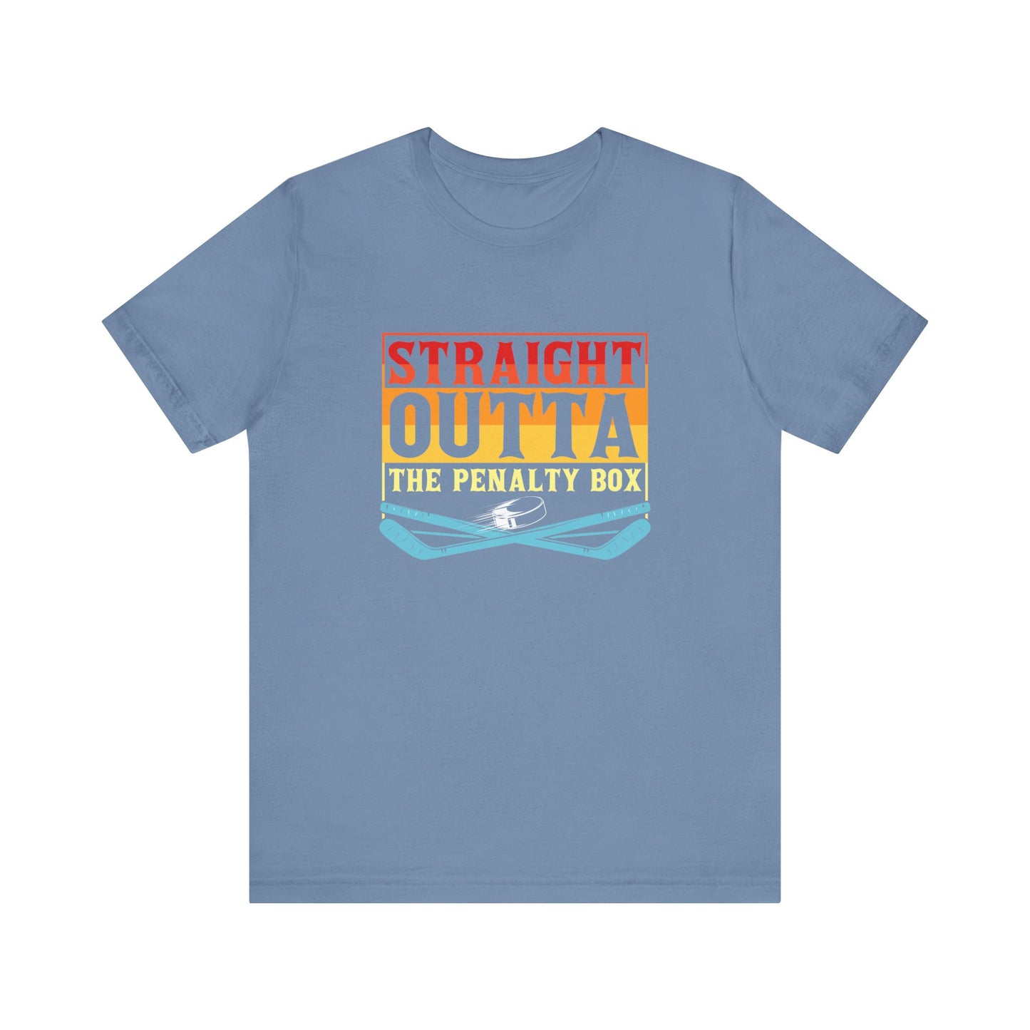 Straight Outta The Penalty Box Unisex T-Shirt - Fun Sports Tee for Game Day Hockey