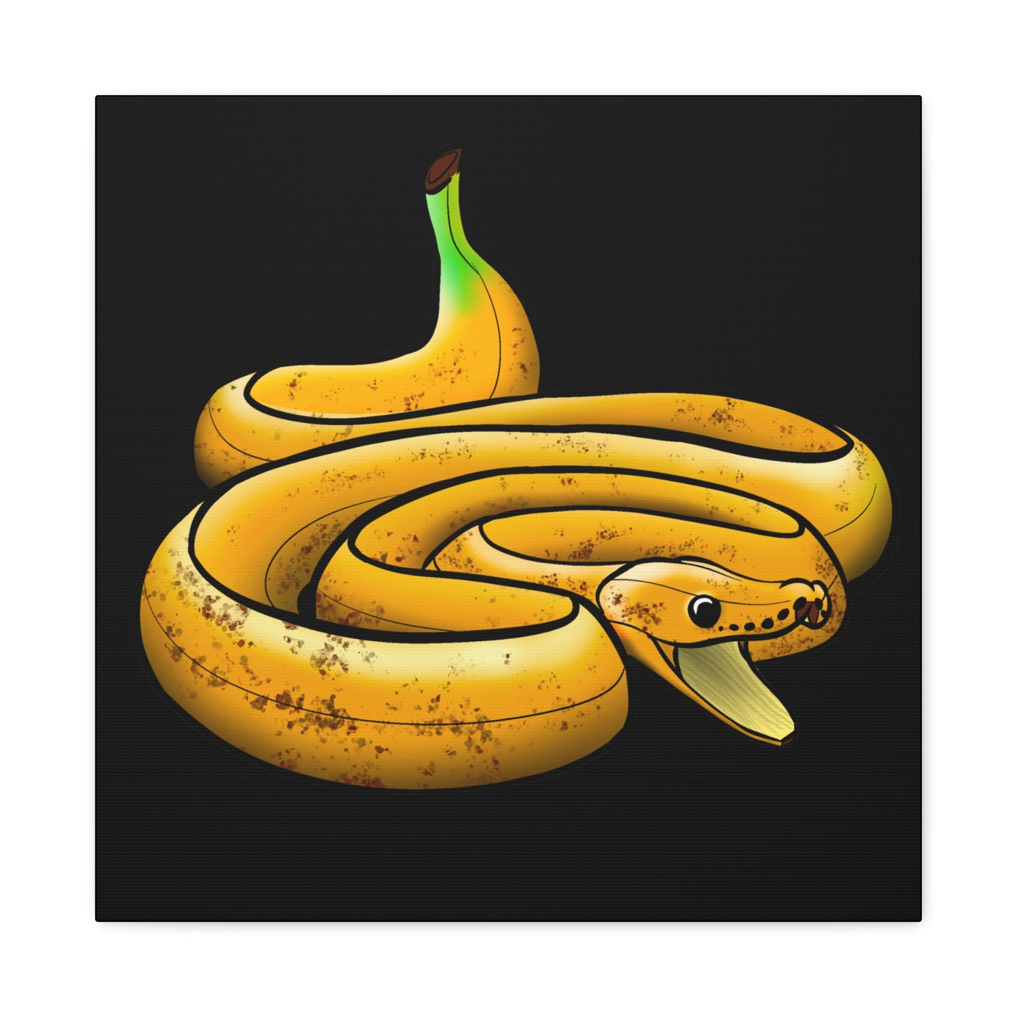 Funny Banana Snake Canvas Art - Quirky Home Decor for Animal Lovers