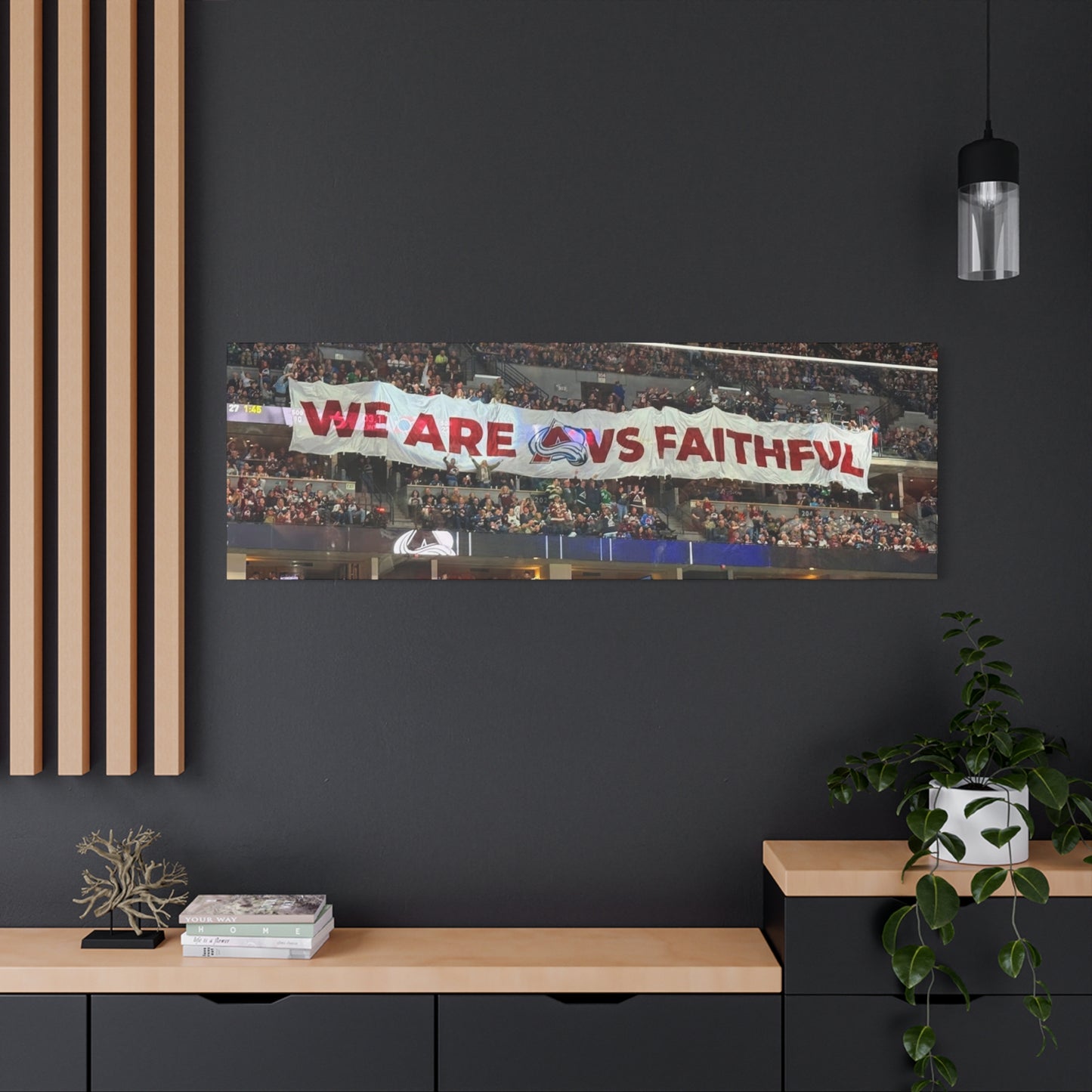 Stretched Canvas Wall Art - "We Are vs Faithful" - Colorado Avalanche - Ball Arena