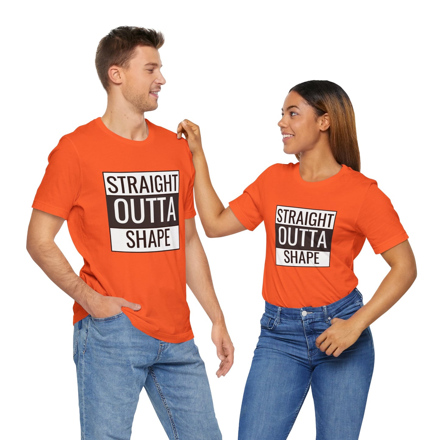 Straight Outta Shape Unisex Tee - Funny Workout T-Shirt for Fitness Enthusiasts