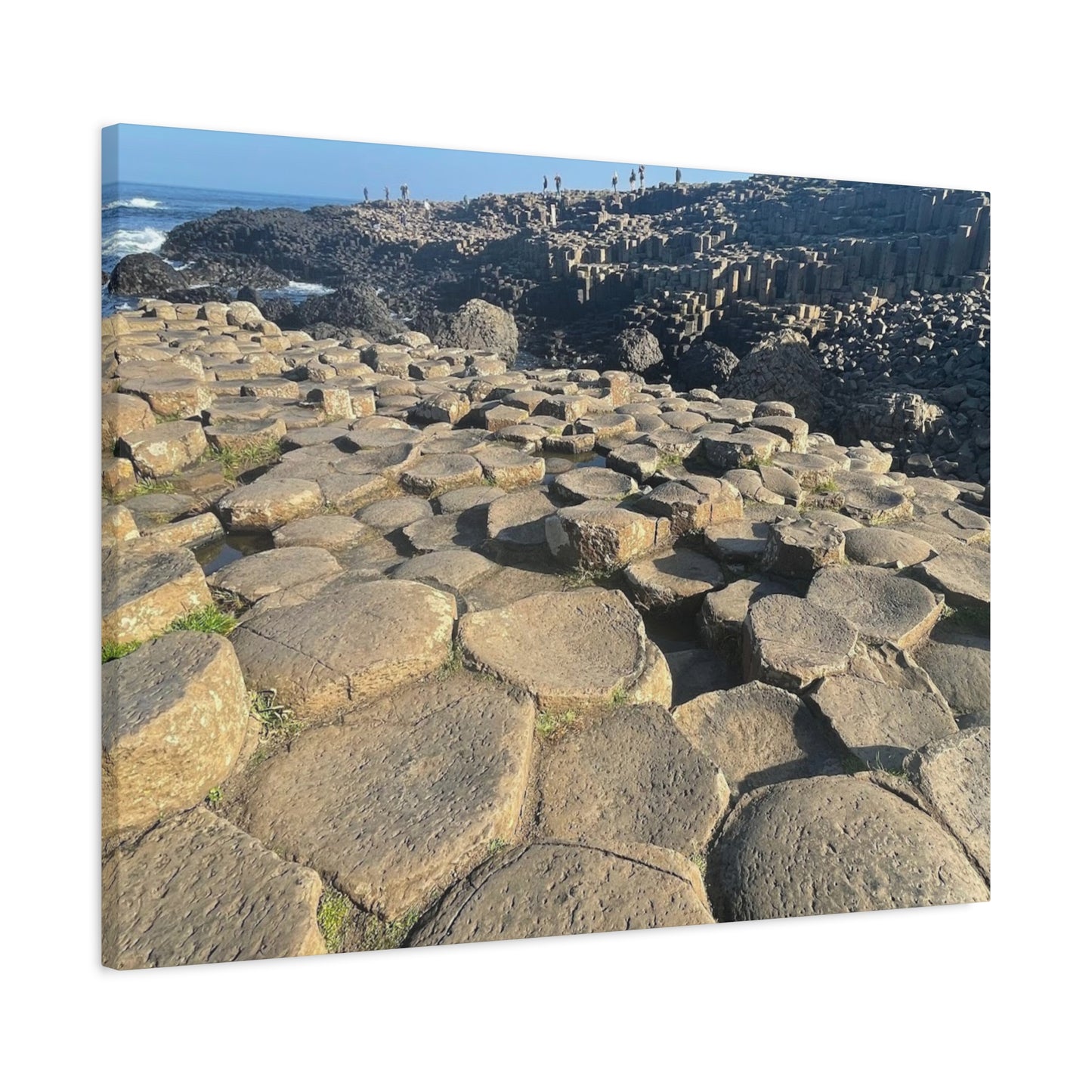 Hexagonal Rock Formation Matte Canvas Wall Art Basalt Columns Ireland