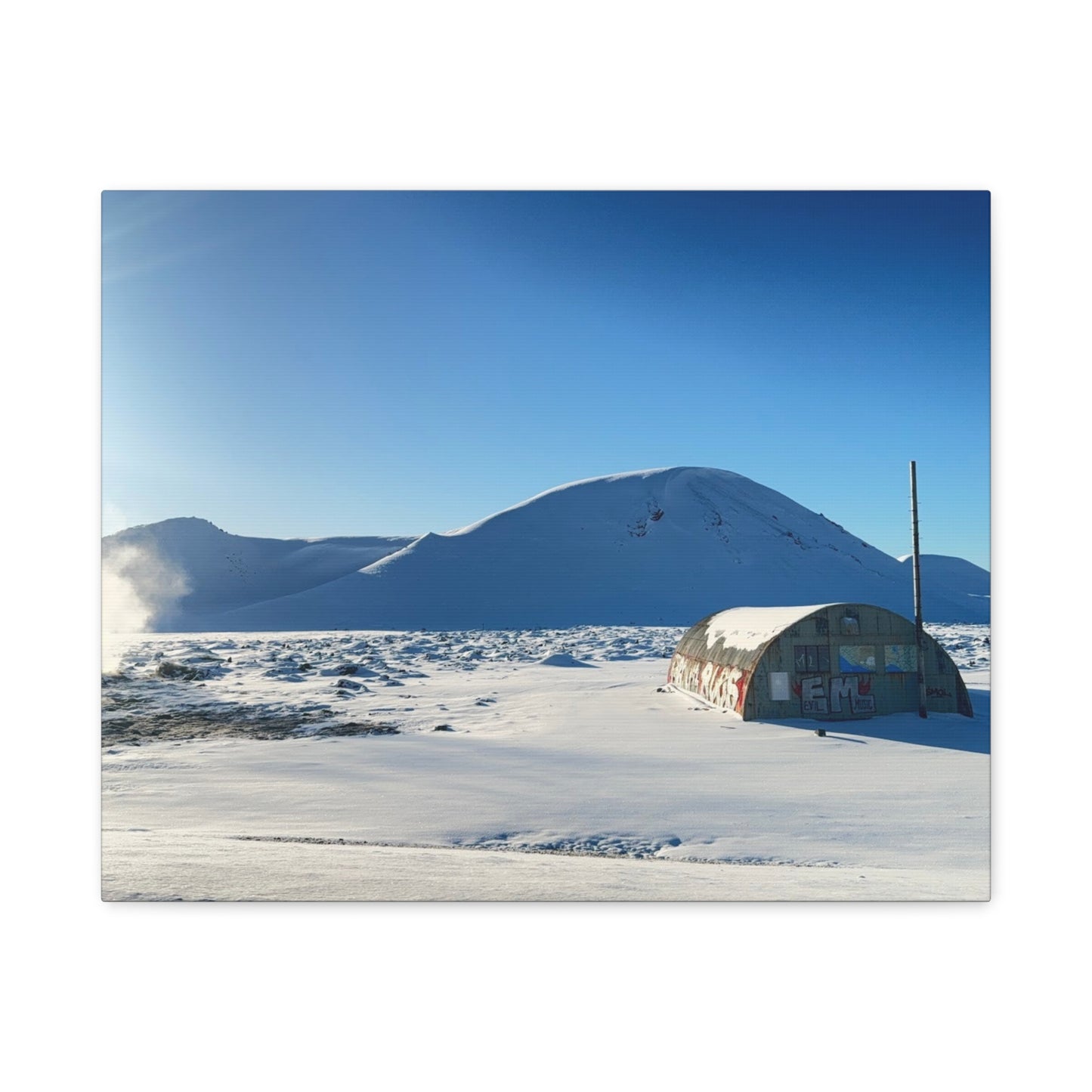 Snow-Covered Landscape Canvas Art - Stretched Matte Print