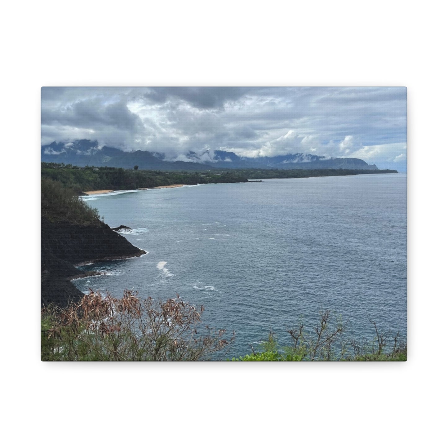 Coastal Landscape Canvas Wall Art - Tranquil Ocean View