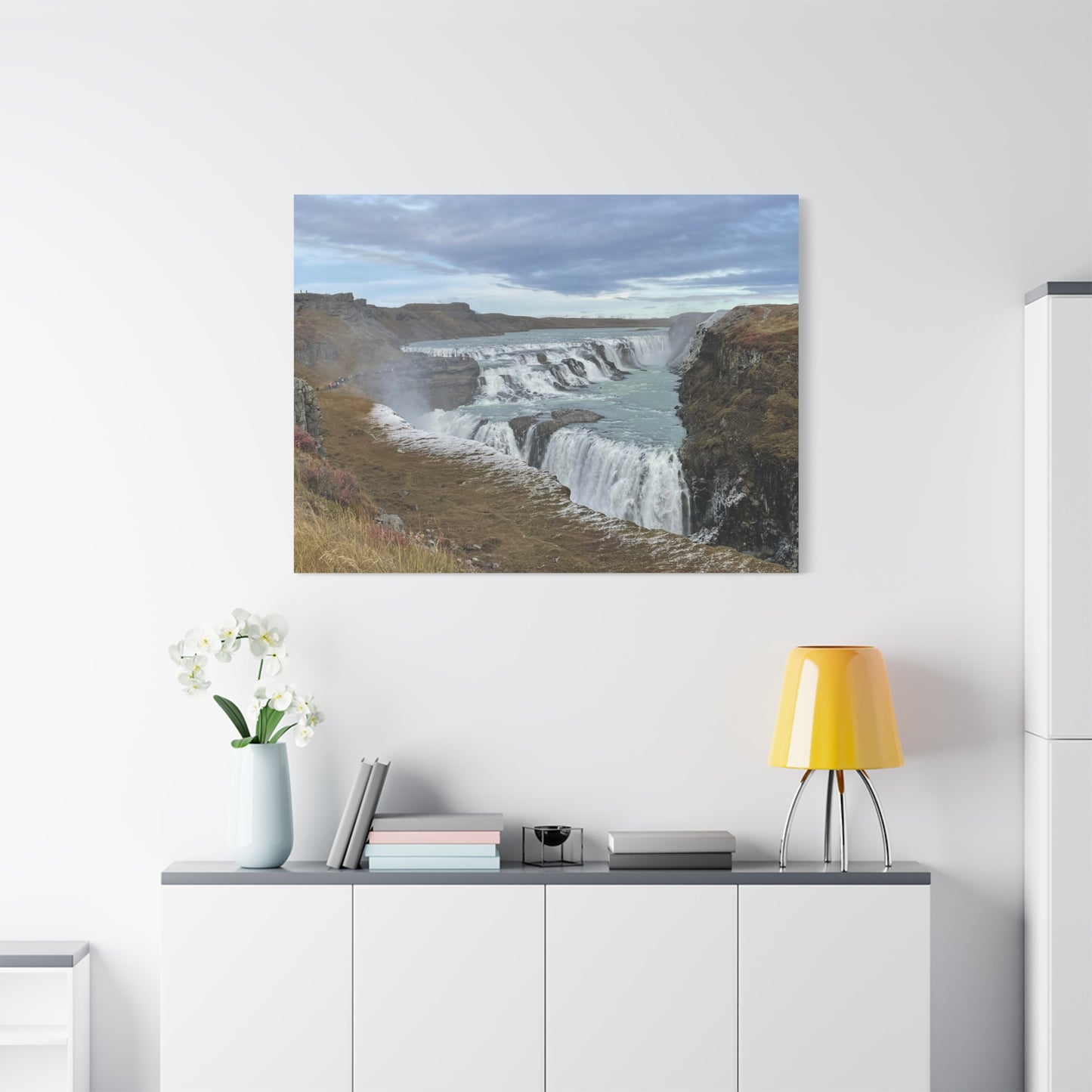 Serene Waterfall Canvas Wall Art - Tranquil Nature Decor