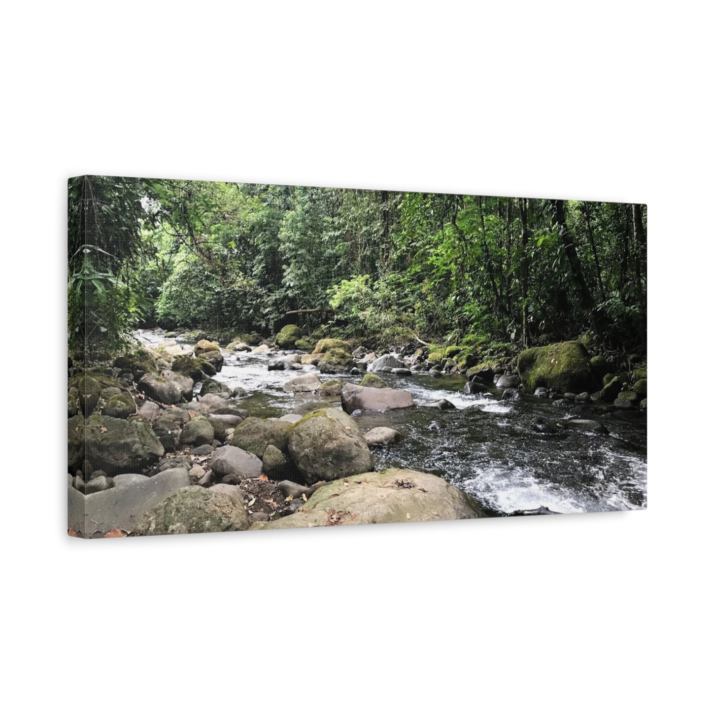 Serene Nature Canvas Wall Art – Tranquil River Landscape, 1.25" Stretched Print