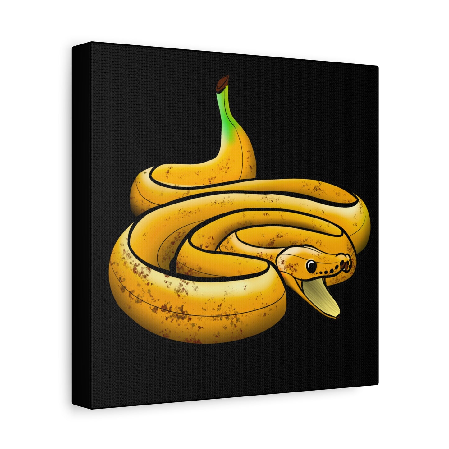 Funny Banana Snake Canvas Art - Quirky Home Decor for Animal Lovers