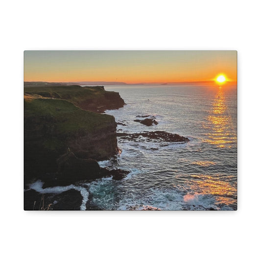 Ocean Sunset Canvas Wall Art - Scenic Coastal Horizon