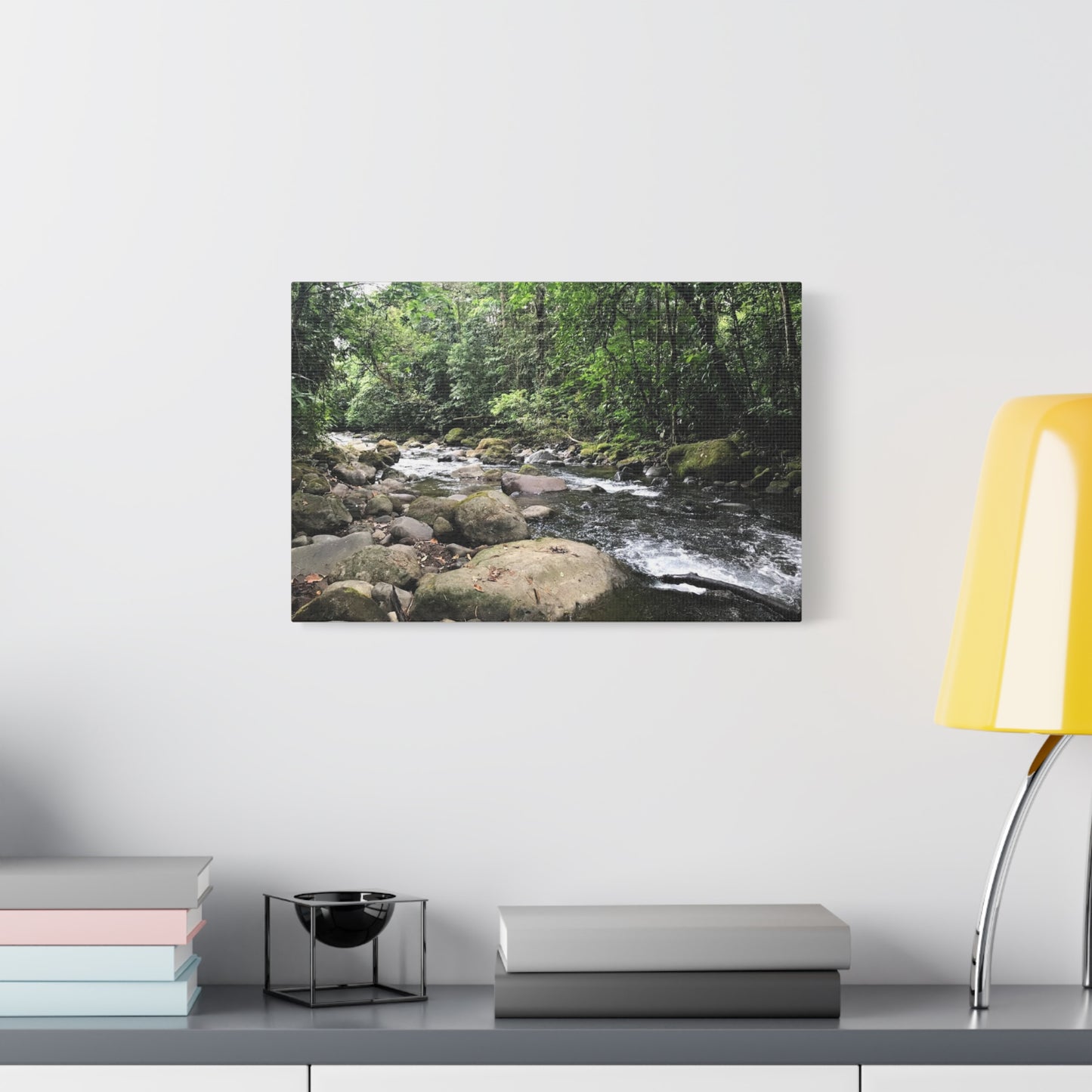 Serene Nature Canvas Wall Art – Tranquil River Landscape, 1.25" Stretched Print