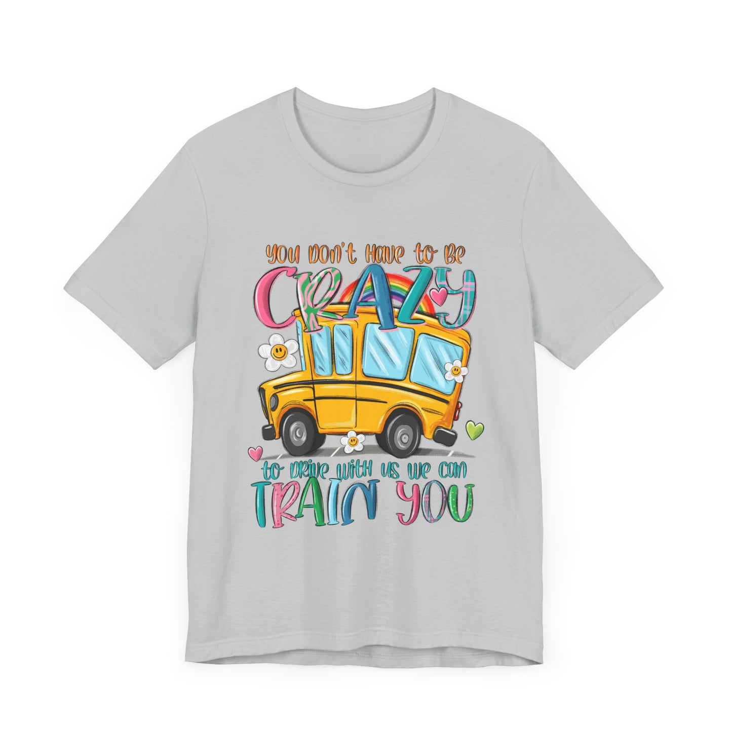 Crazy Train Unisex Jersey Tee - Fun & Whimsical Graphic T-Shirt for Bus Lovers