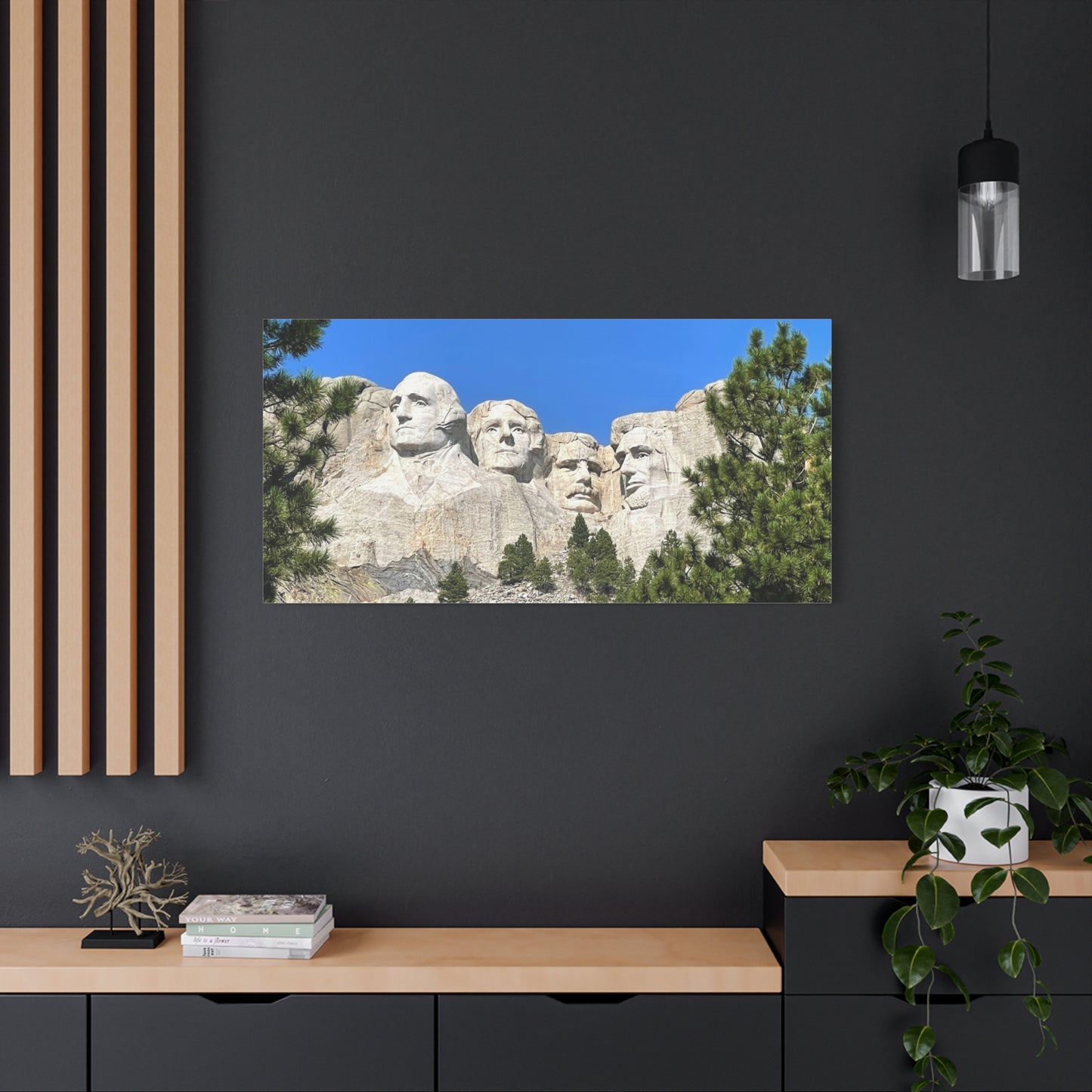 Rustic Mount Rushmore Canvas Art - Stretched Wall Decor