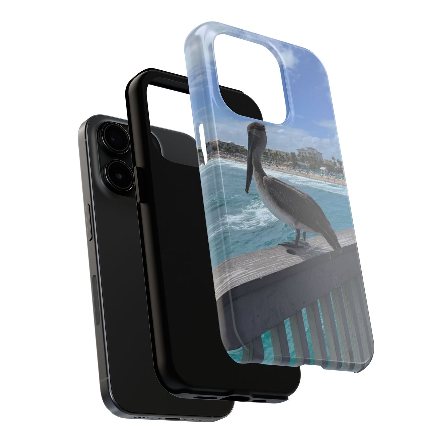 Coastal Pelican Tough Phone Cases - Durable Protection with Ocean Vibe