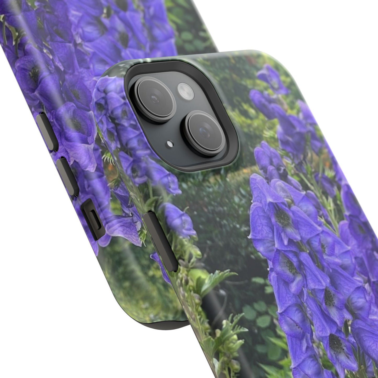 Floral Magnetic Tough Case - Vibrant Purple Flower Design for Resilience and Style